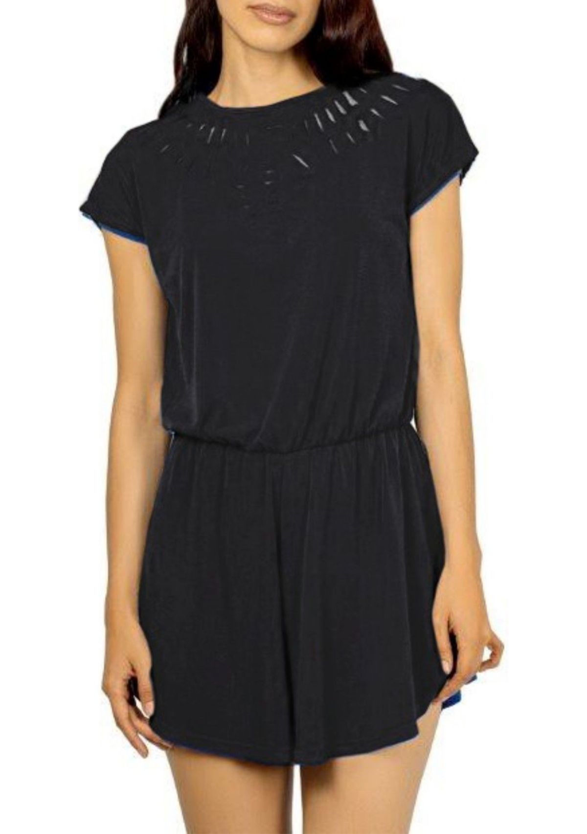 Sleeveless Romper w/Frt and Bck Detail