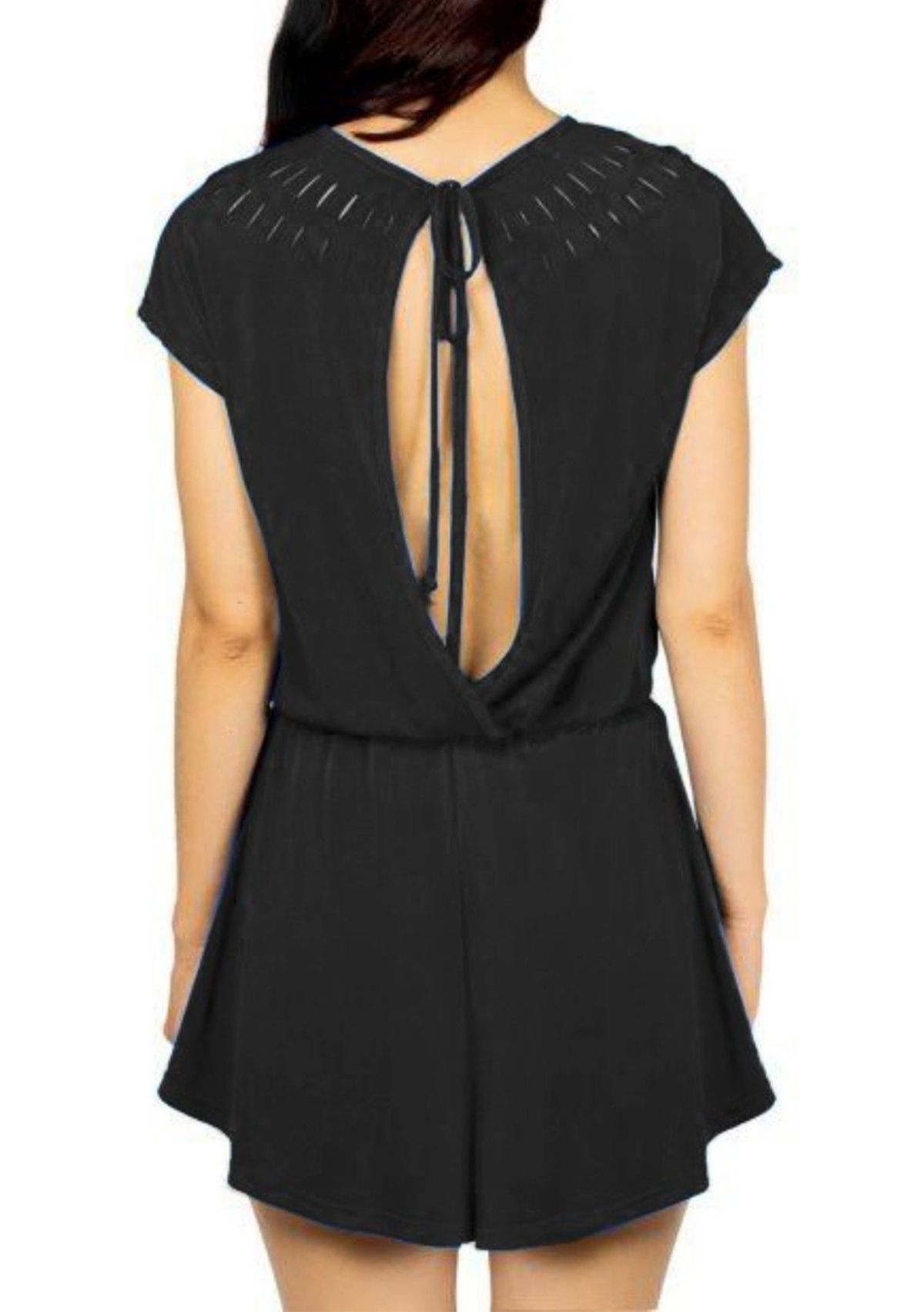 Sleeveless Romper w/Frt and Bck Detail