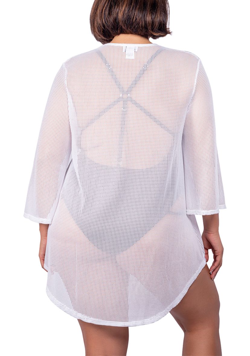 Plus Size V-Neck Swim Tunic 