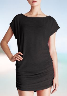 Side Shirring Tunic Swim Cover Up