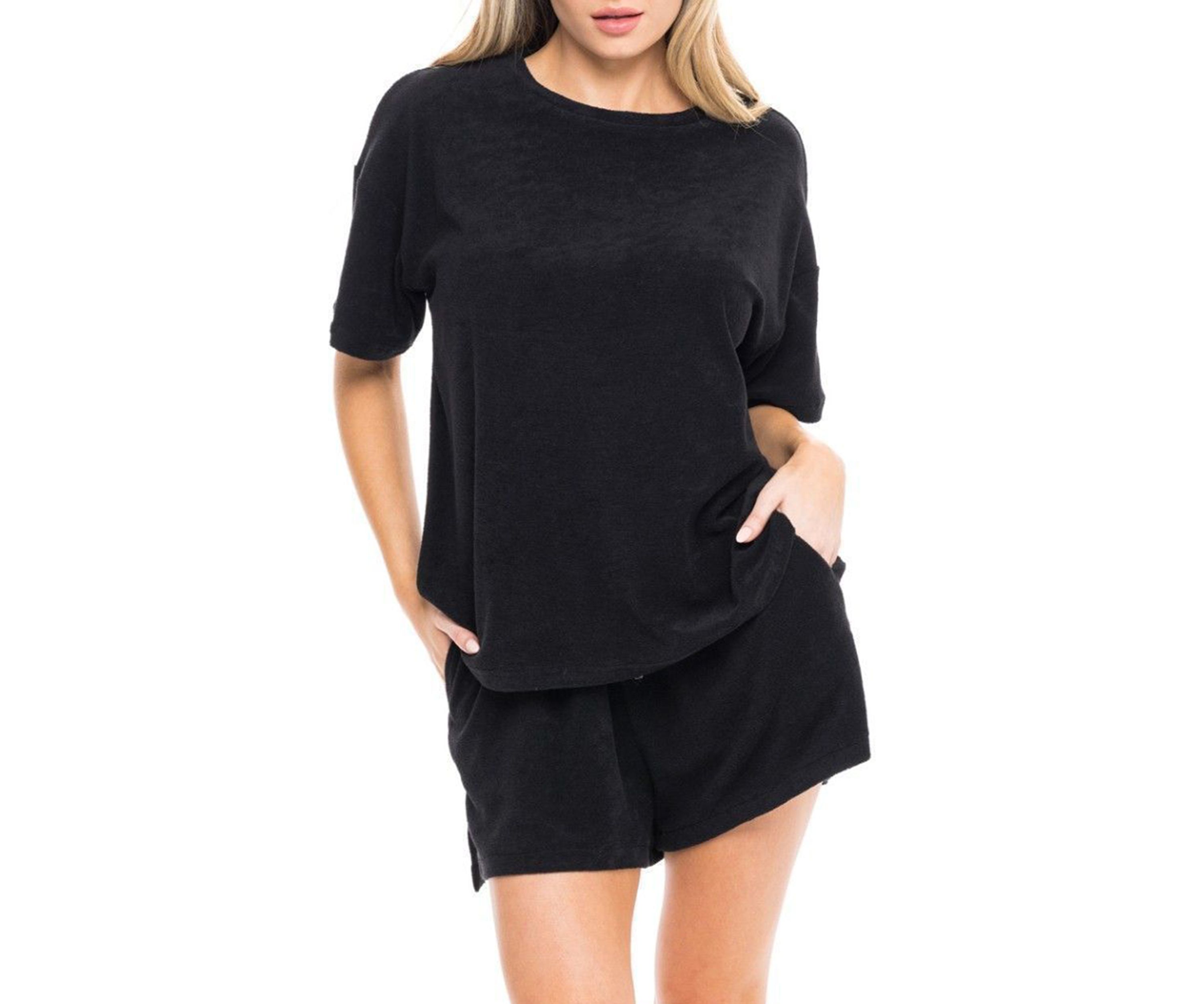 Terry Short Sleeve Swim Cover Up Top