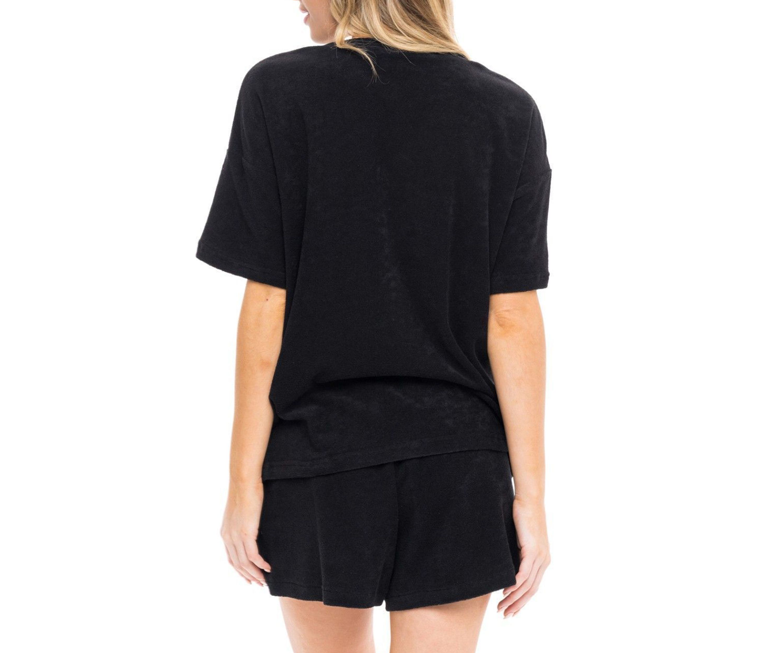 Terry Short Sleeve Swim Cover Up Top