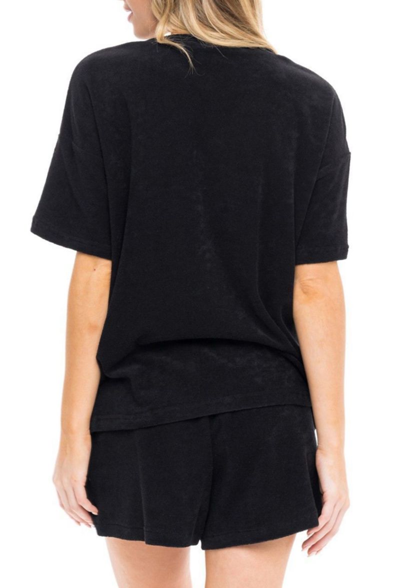 Terry Short Sleeve Swim Cover Up Top