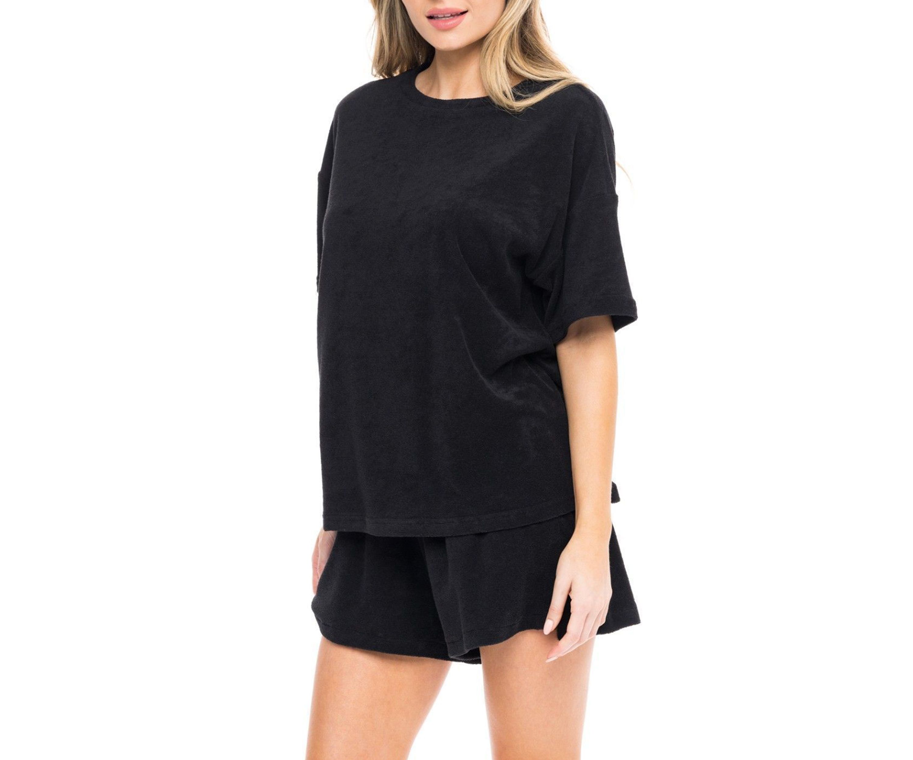 Terry Short Sleeve Swim Cover Up Top