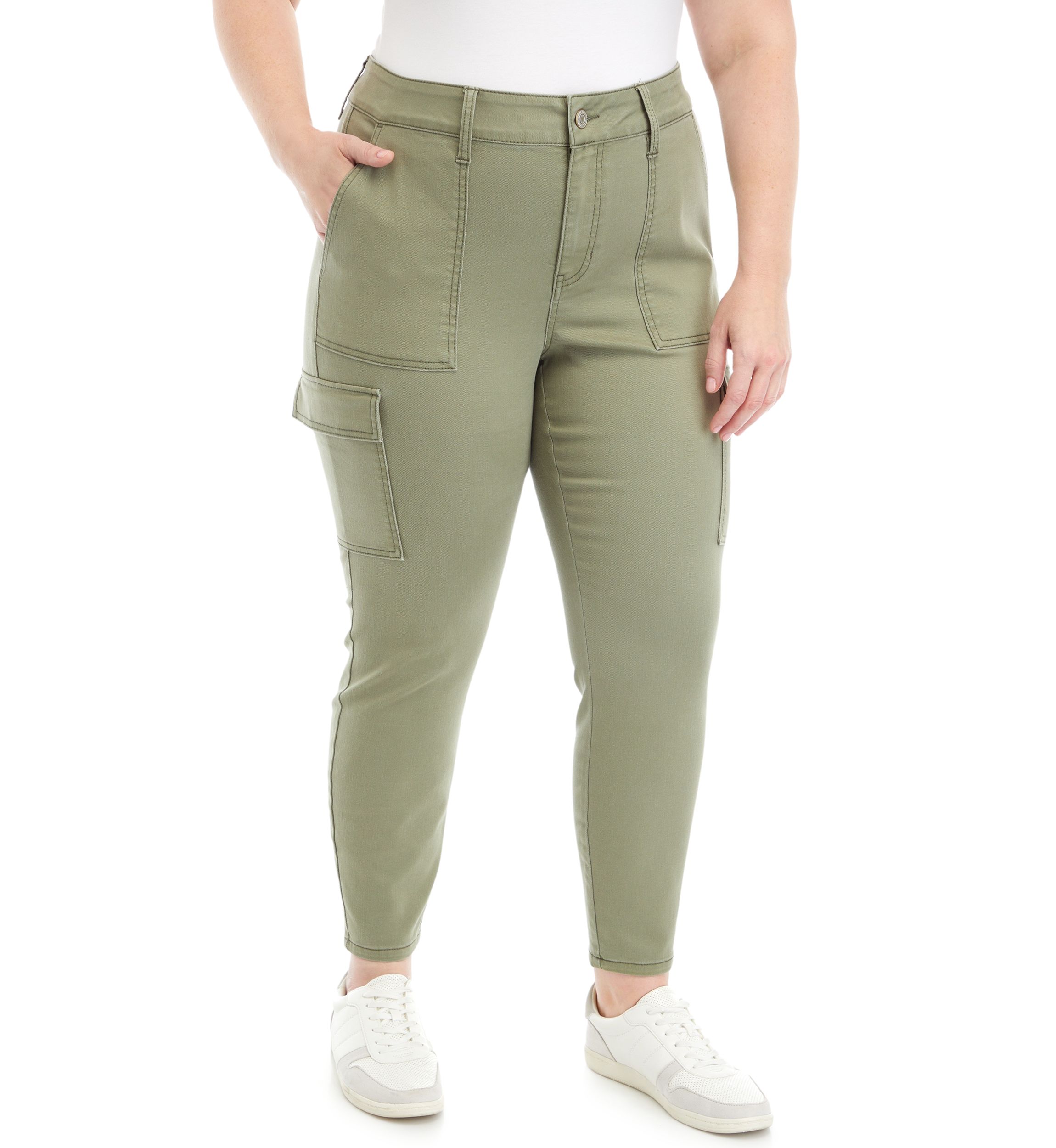 Plus Size Utility Skinny Cargo Pants
