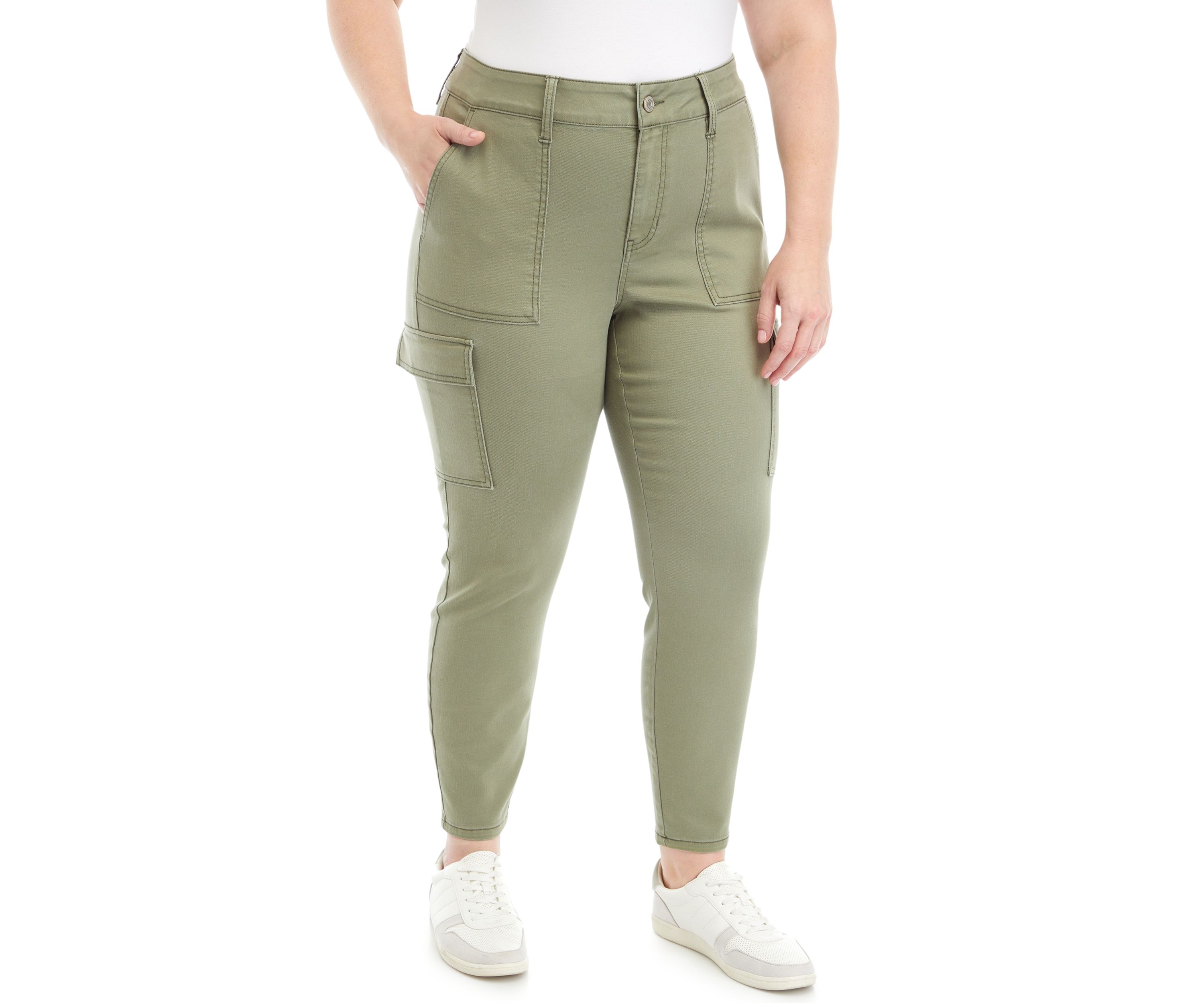 Plus Size Utility Skinny Cargo Pants