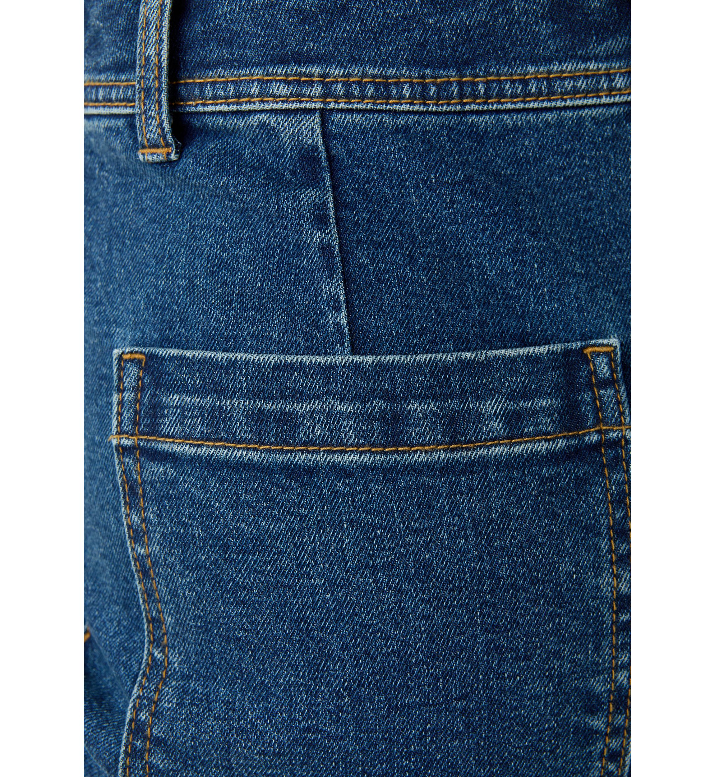 Womens Cropped Wide Leg Jeans