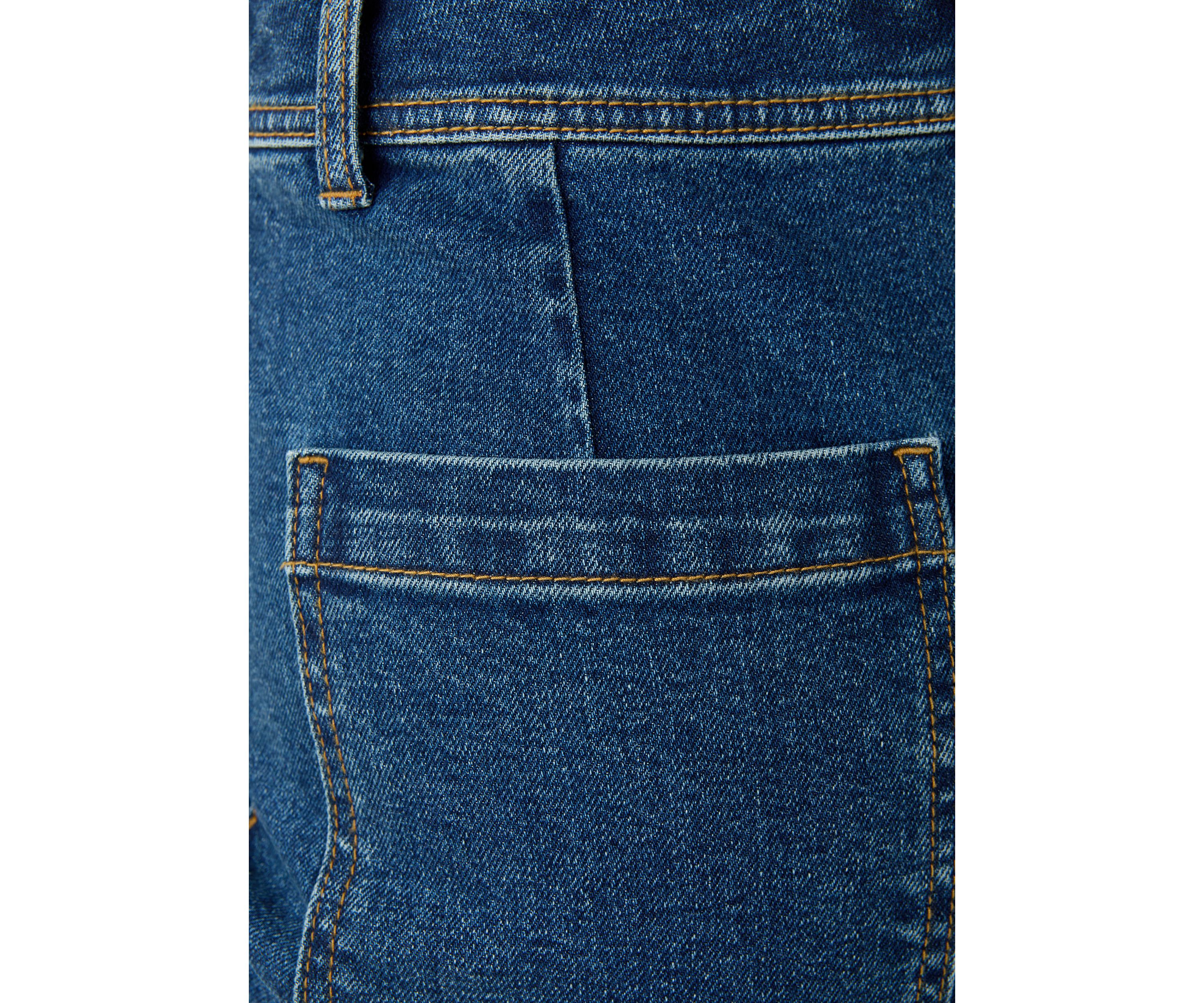 Womens Cropped Wide Leg Jeans