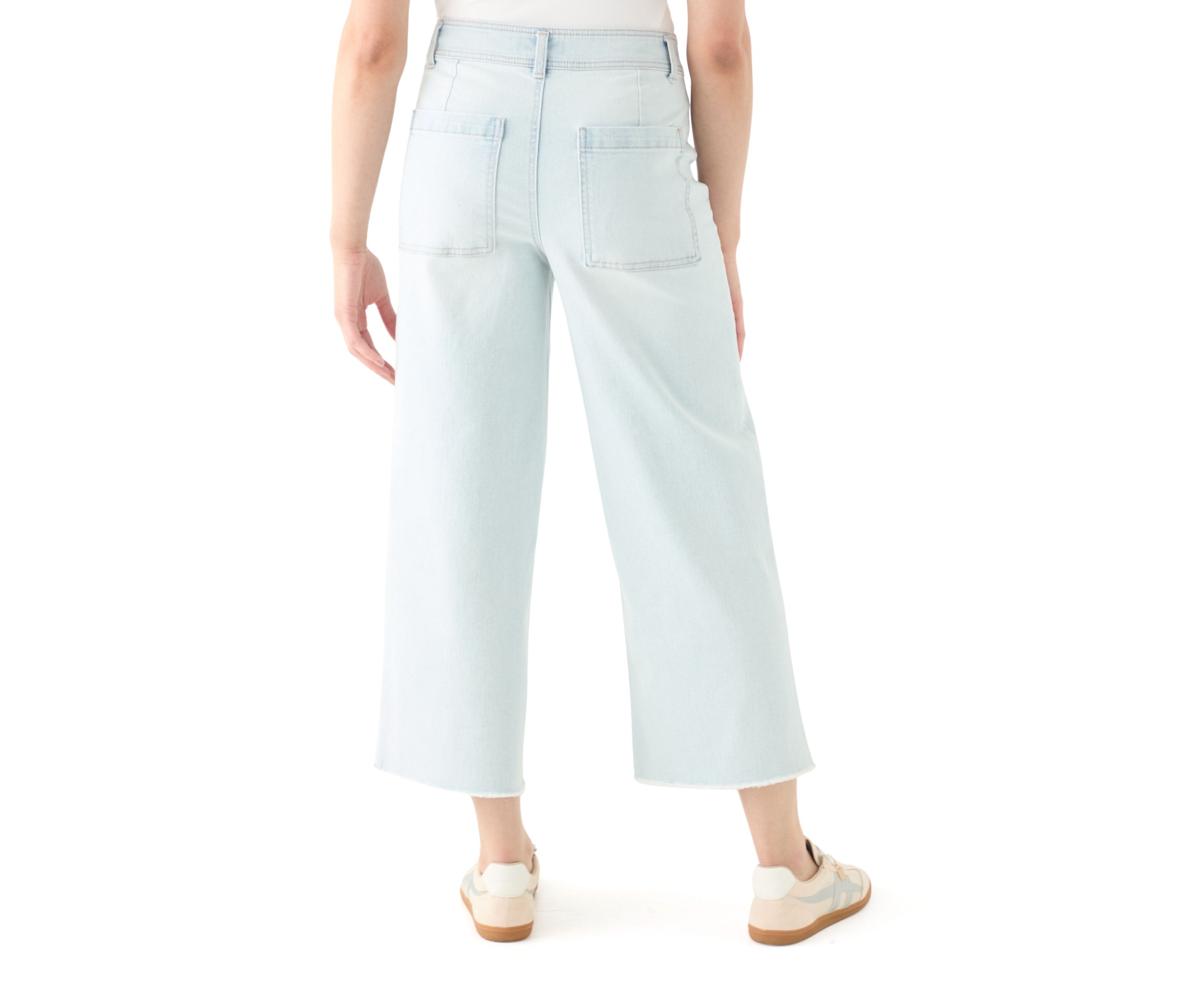 Womens High Rise Cropped Ankle Jeans