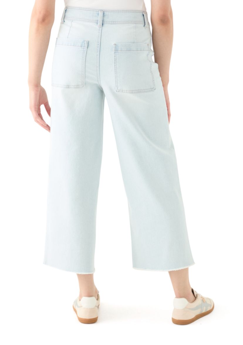 Womens High Rise Cropped Ankle Jeans
