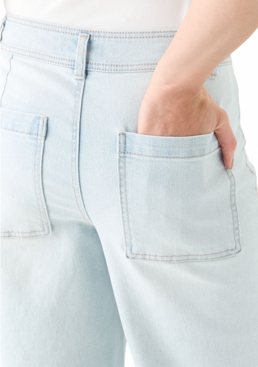 Womens High Rise Cropped Ankle Jeans