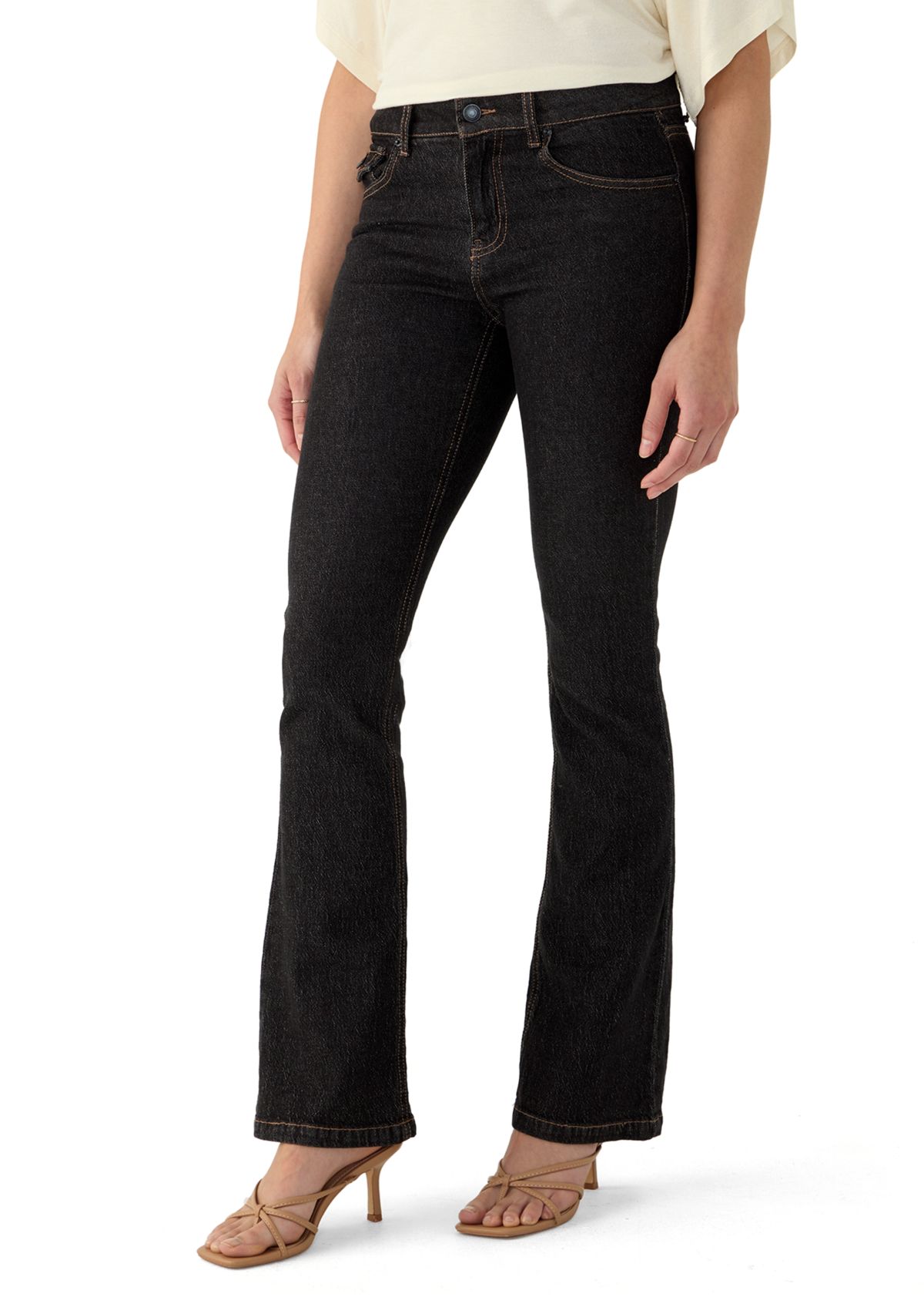 Womens Back Flap Bootcut Jeans