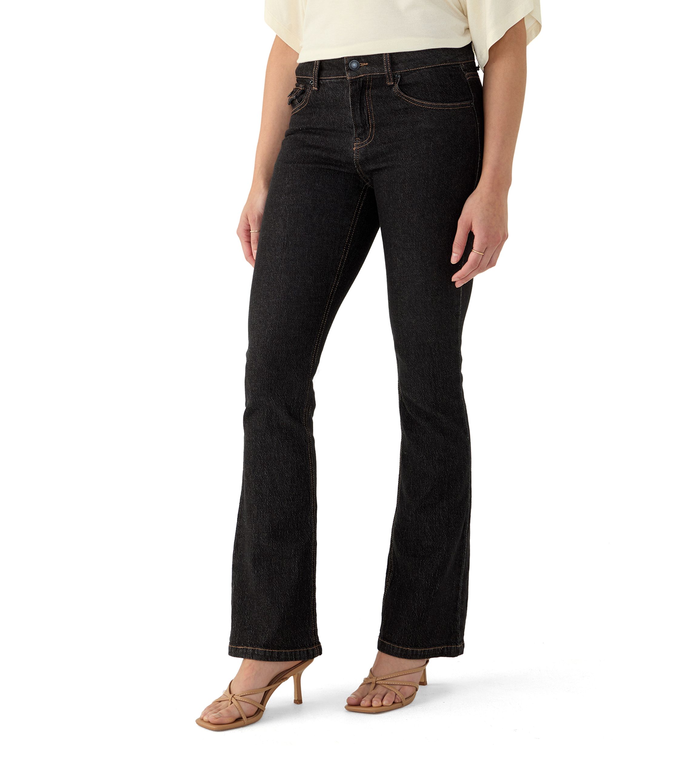 Womens Back Flap Bootcut Jeans