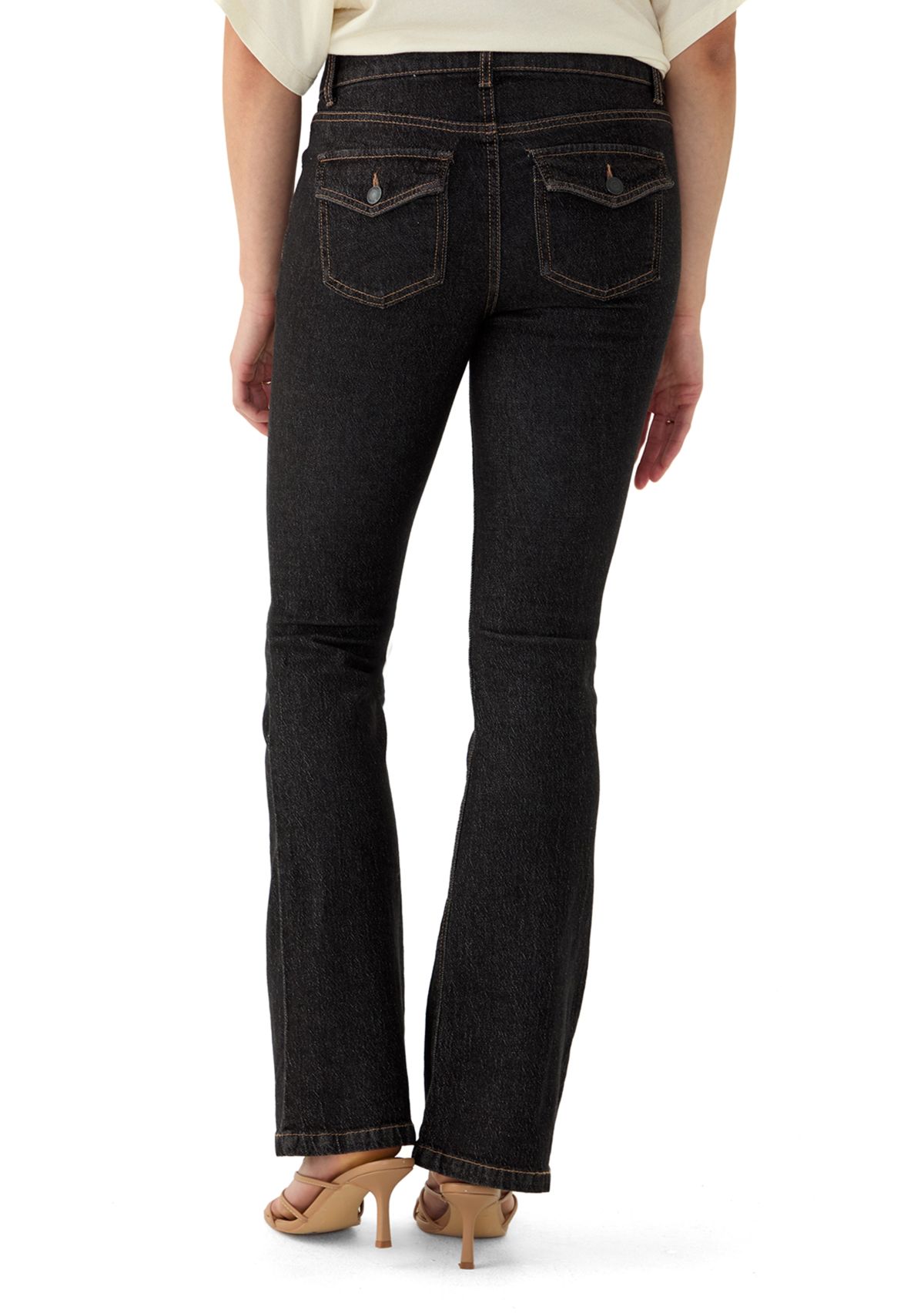 Womens Back Flap Bootcut Jeans