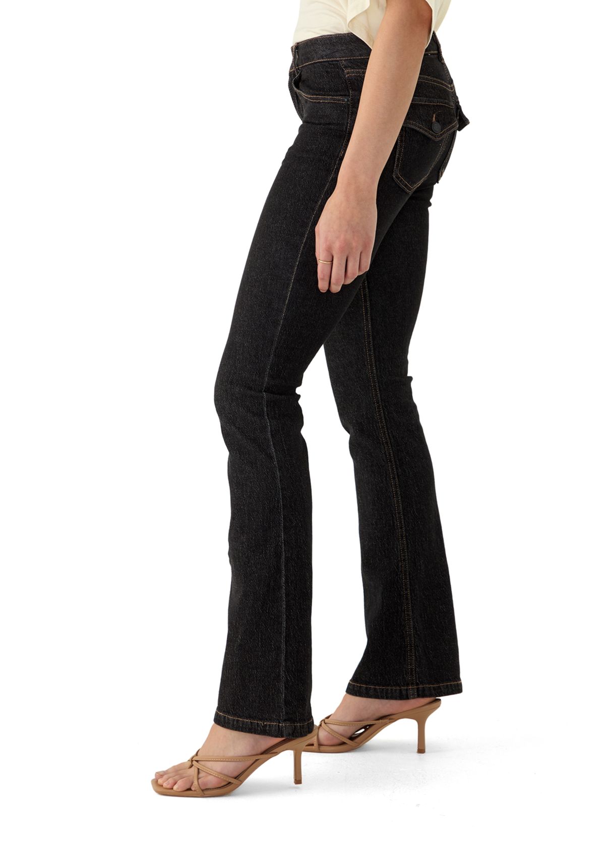 Womens Back Flap Bootcut Jeans