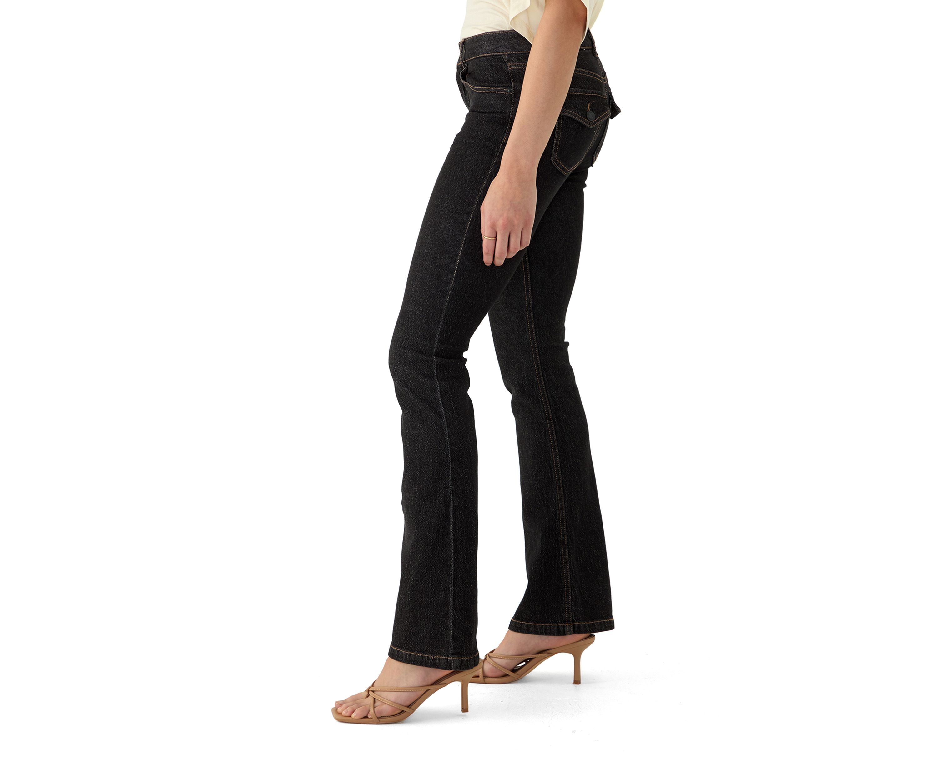 Womens Back Flap Bootcut Jeans