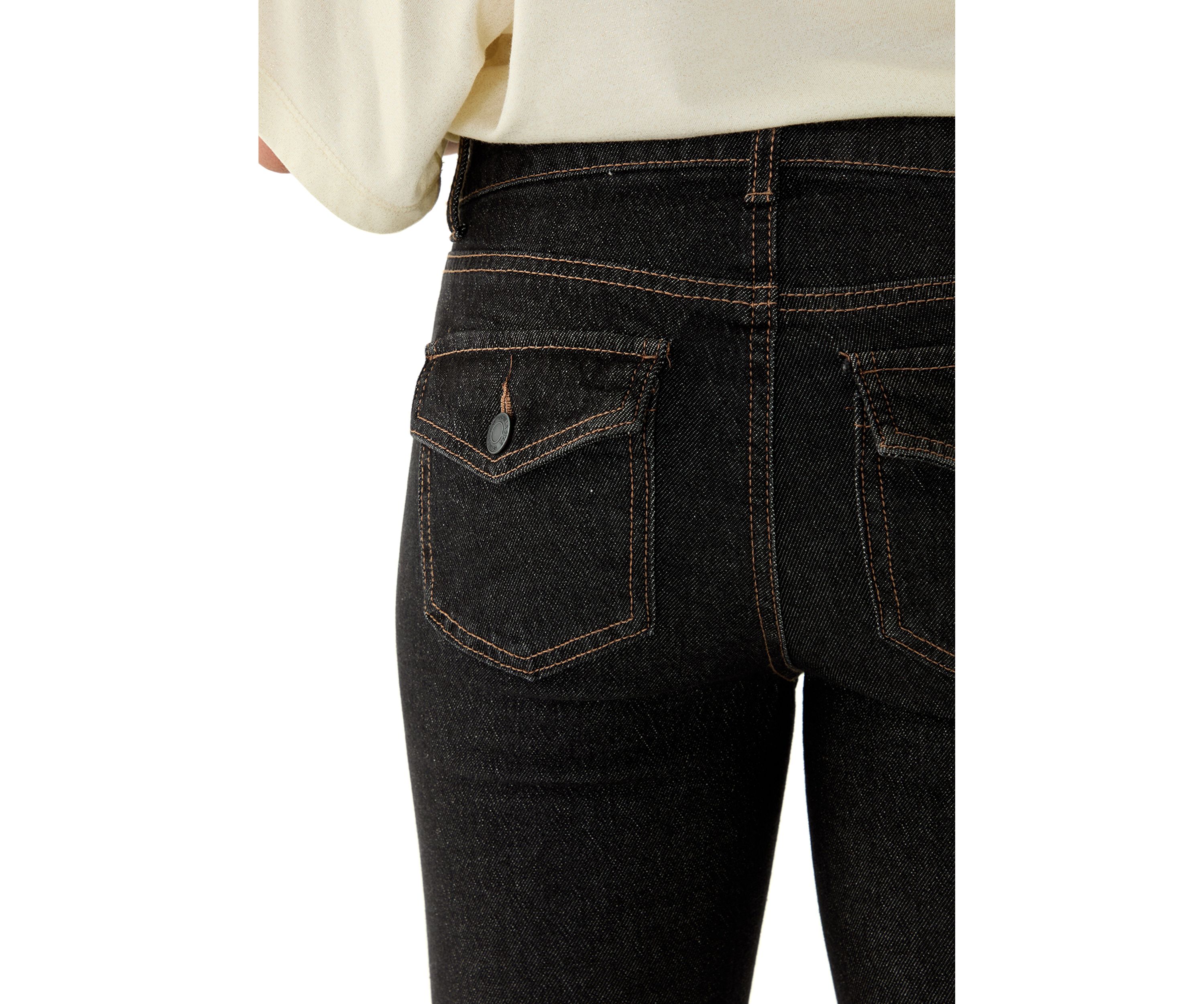 Womens Back Flap Bootcut Jeans