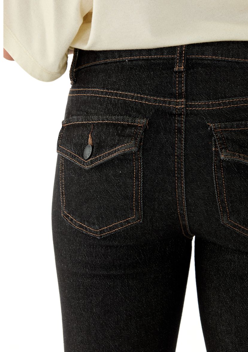 Womens Back Flap Bootcut Jeans
