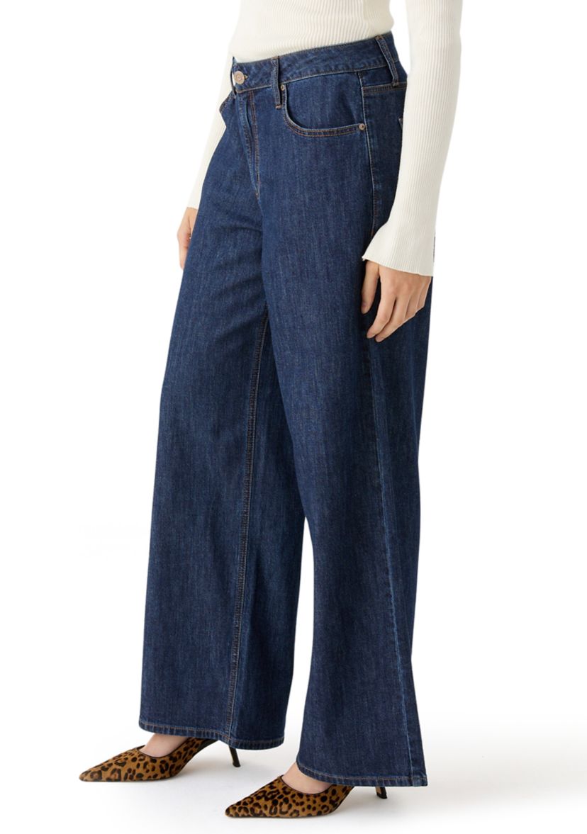 Womens Slouchy Wide Leg Denim Jeans