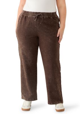 Vanilla Star Women's Plus Size Knit Denim Pants