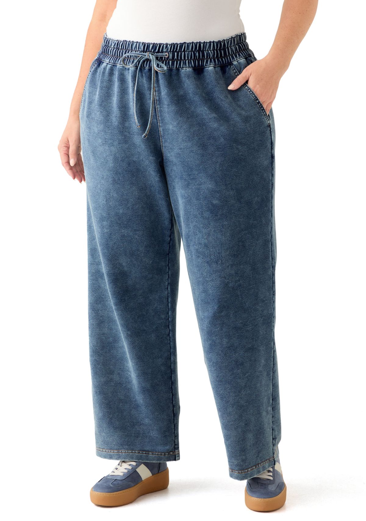 Womens Cozy Pull-On Jeans