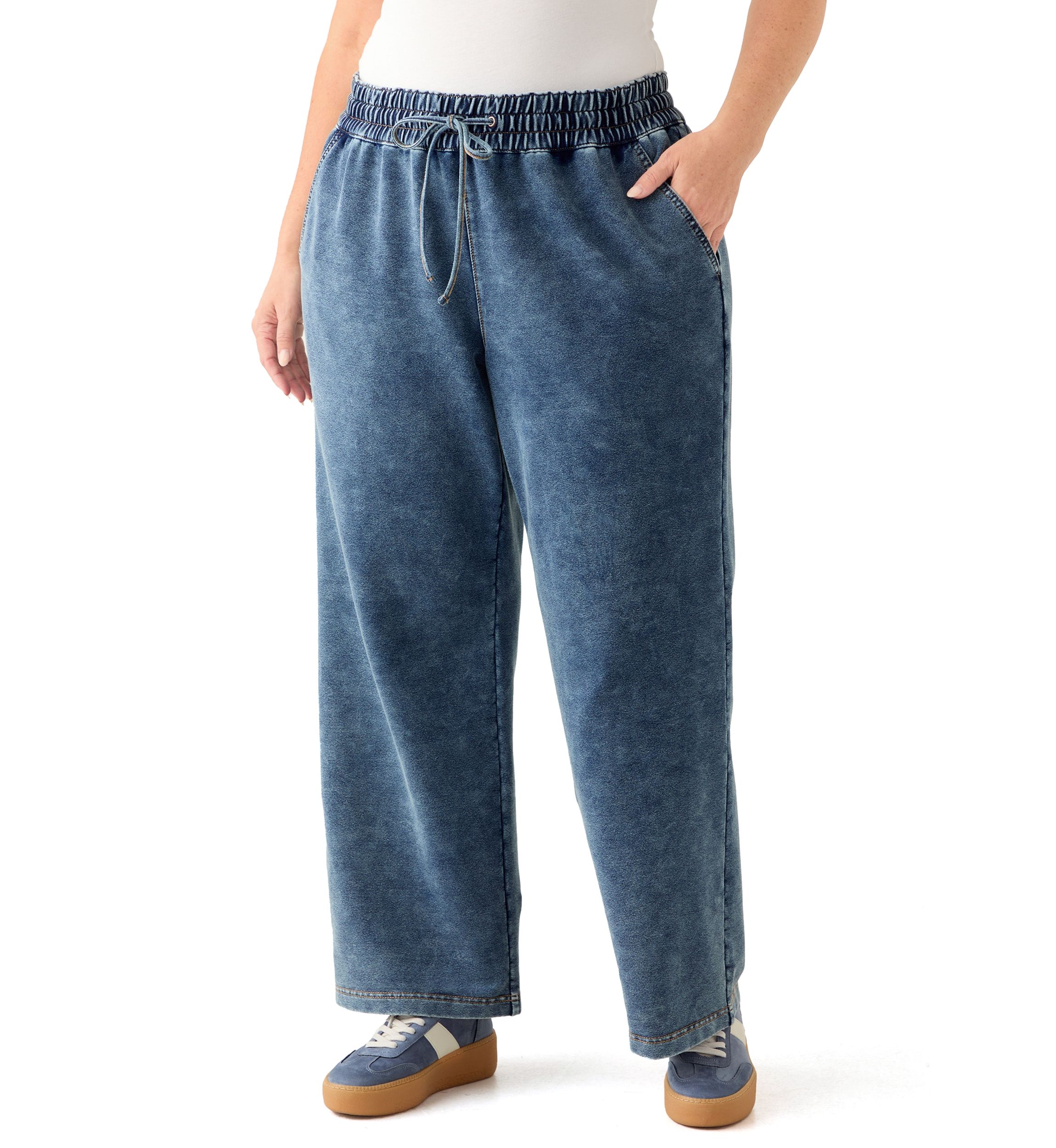 Womens Cozy Pull-On Jeans
