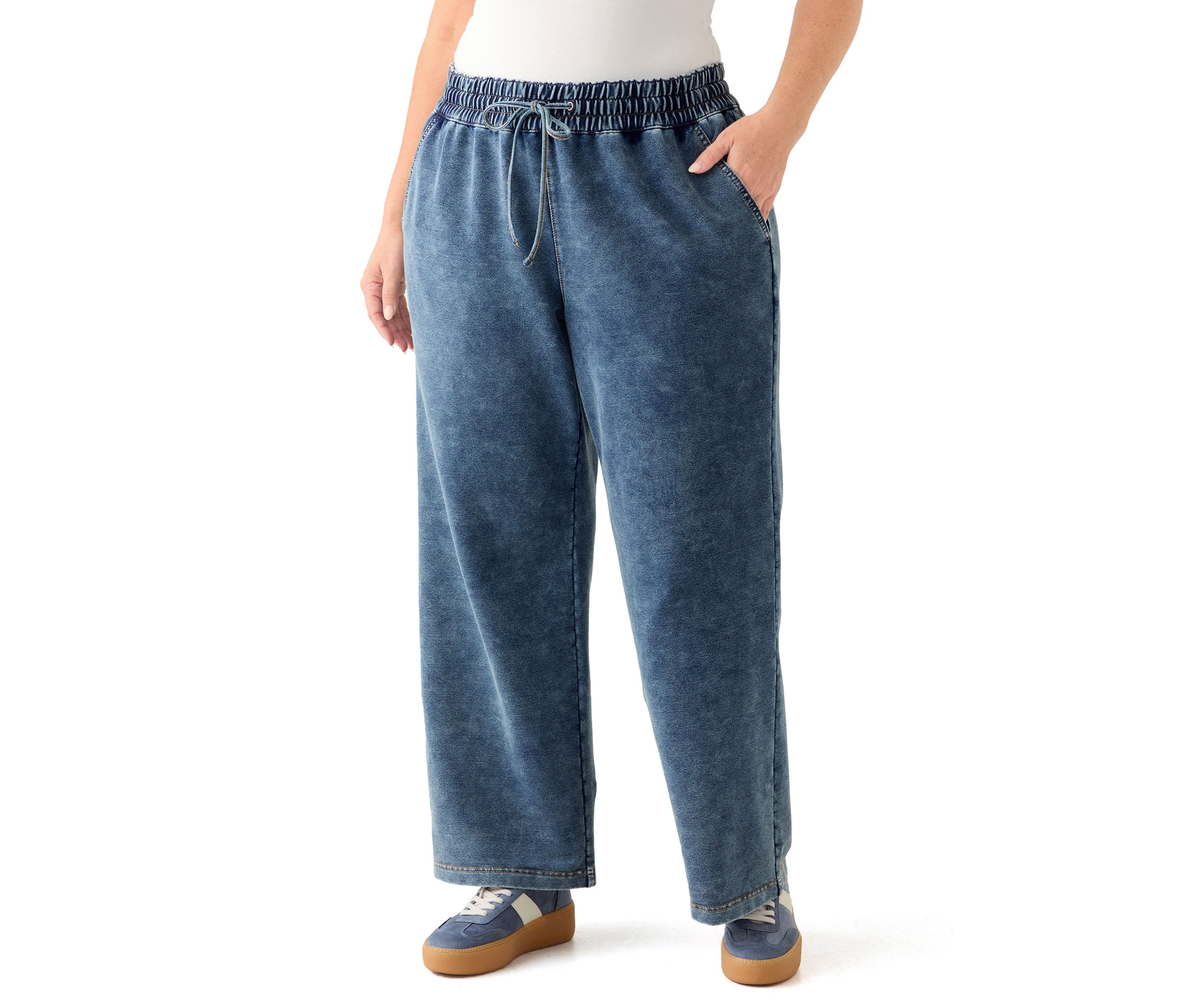 Womens Cozy Pull-On Jeans