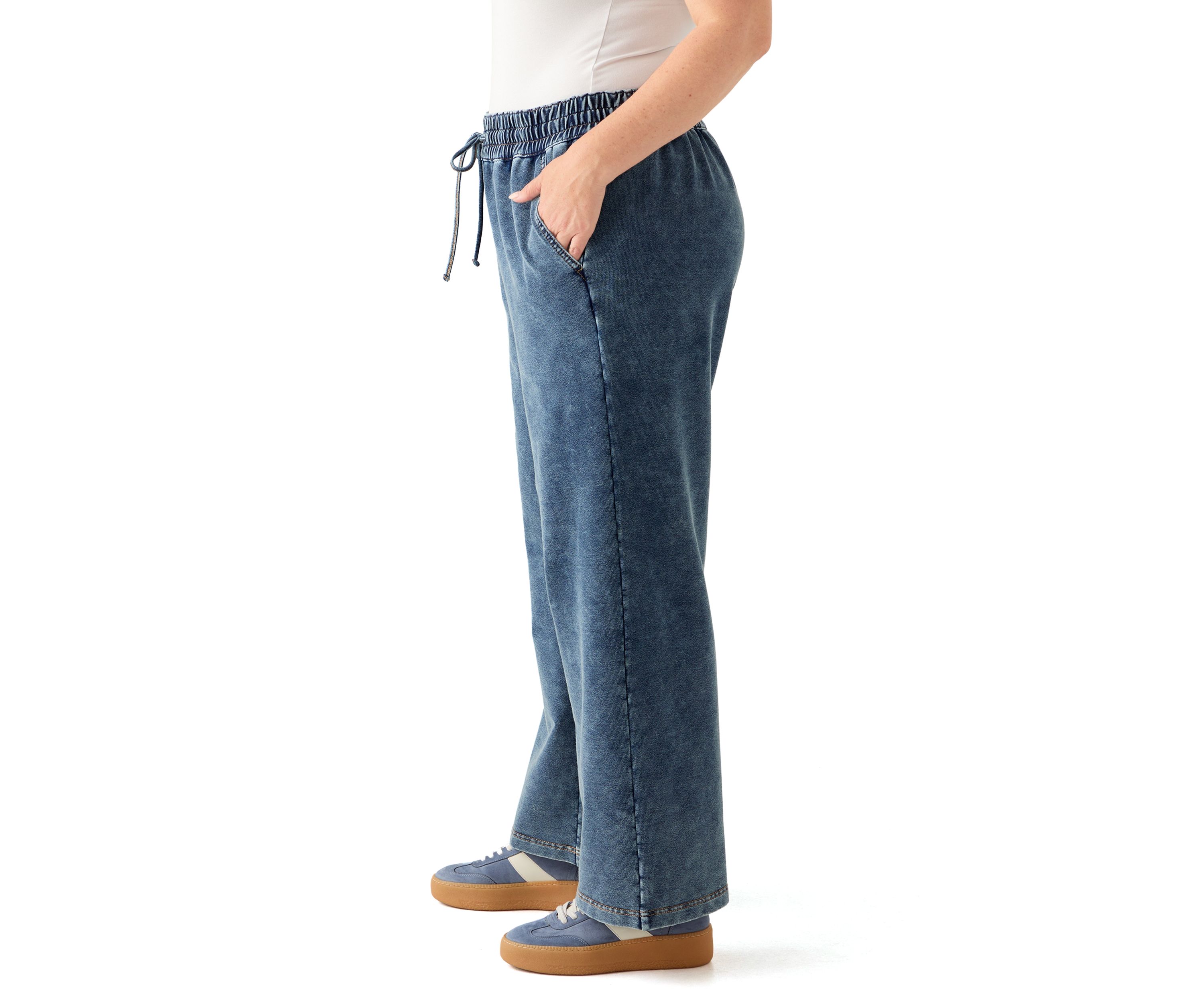Womens Cozy Pull-On Jeans