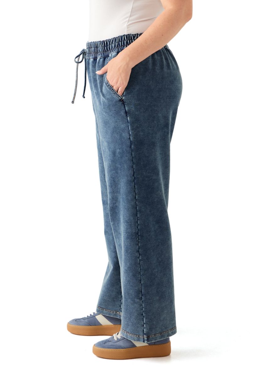 Womens Cozy Pull-On Jeans