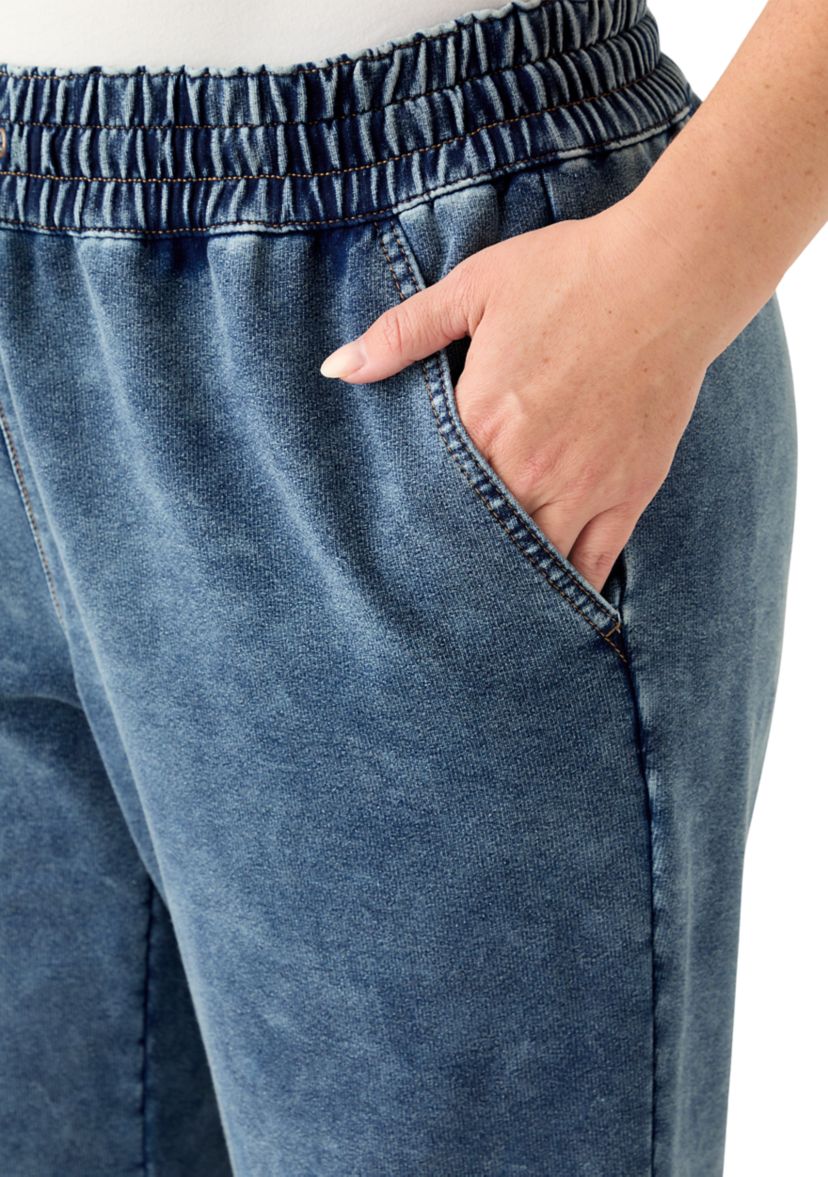 Womens Cozy Pull-On Jeans