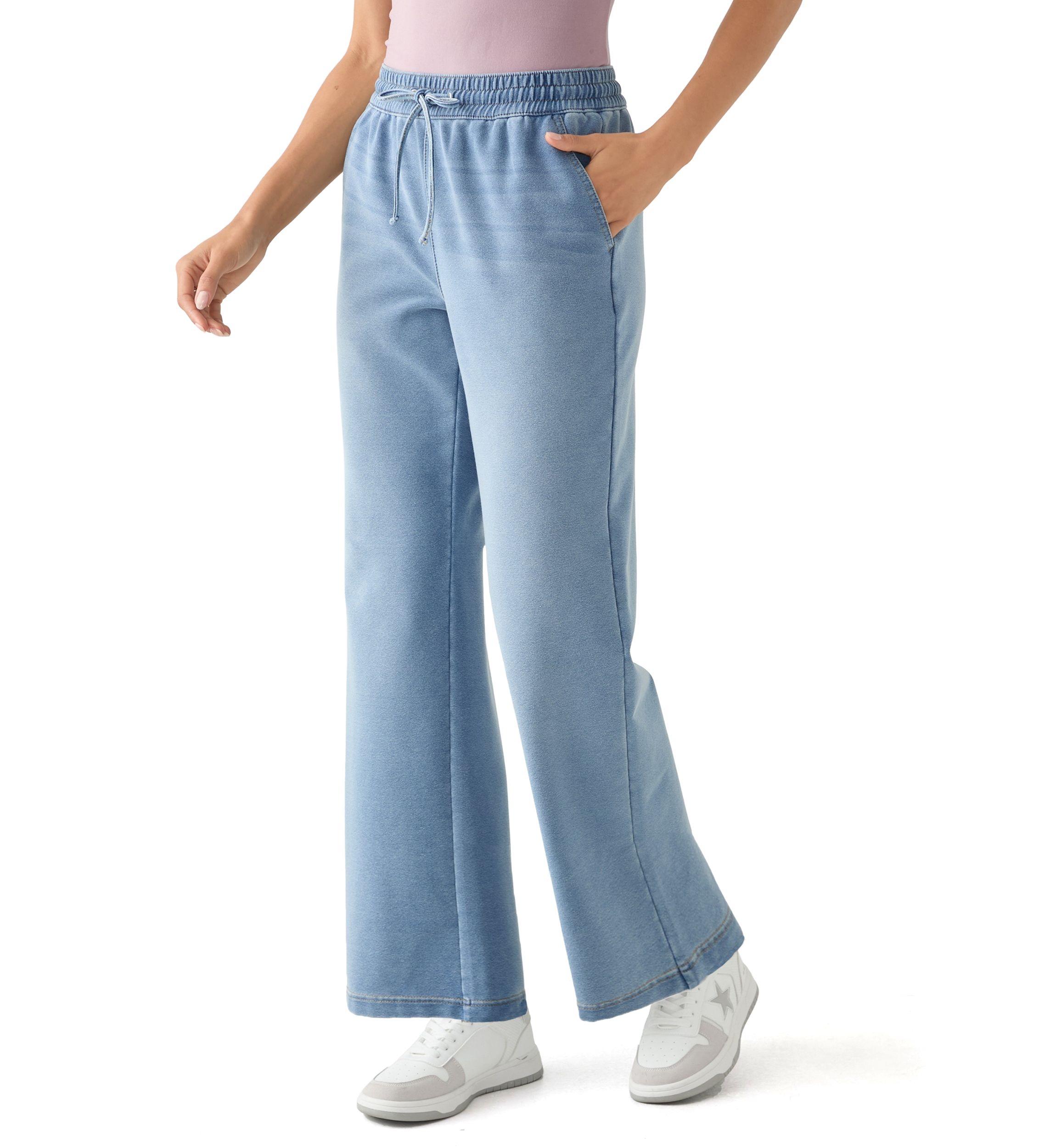 Womens Ultra Cozy Denim Pull On Pants