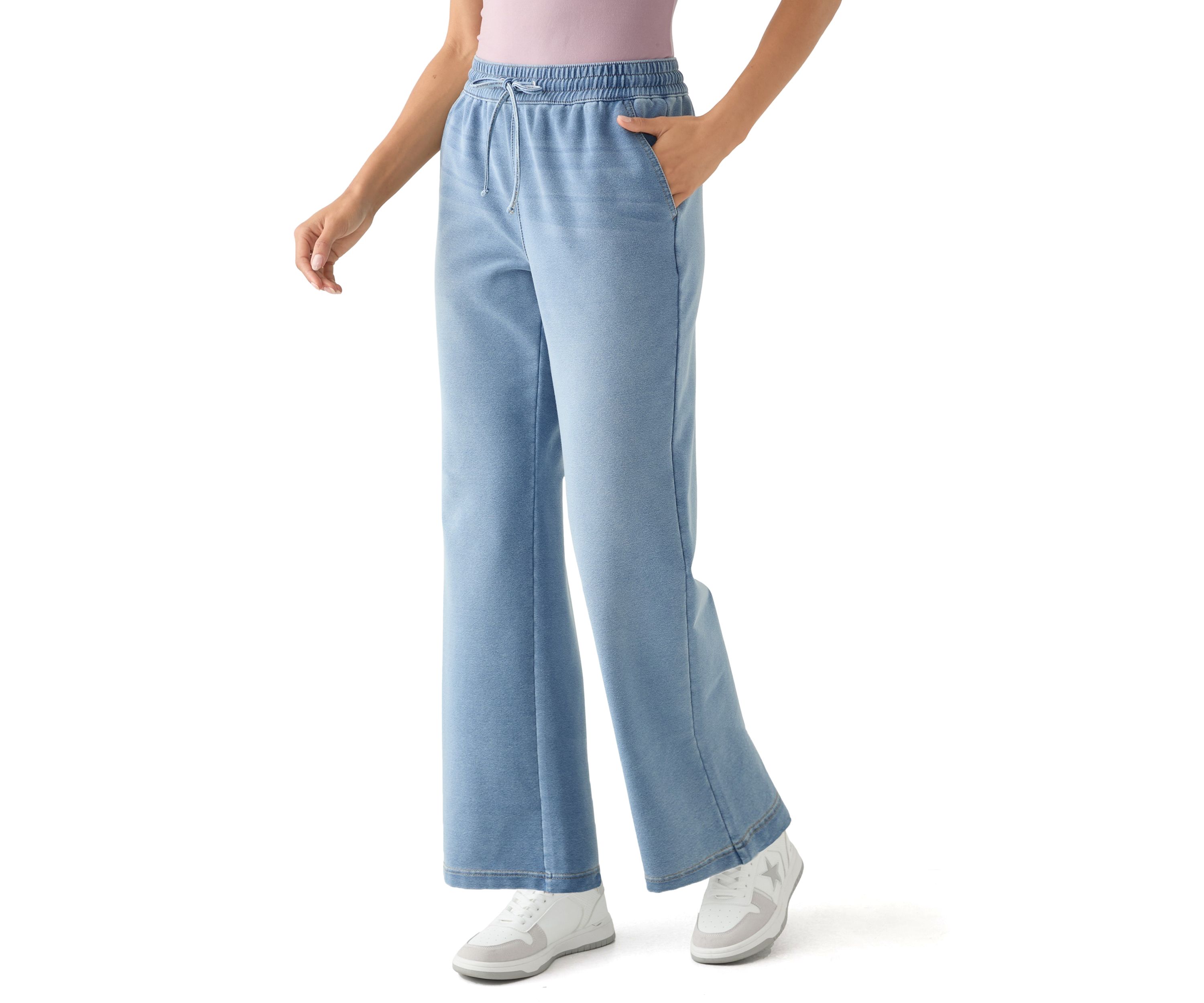 Womens Ultra Cozy Denim Pull On Pants