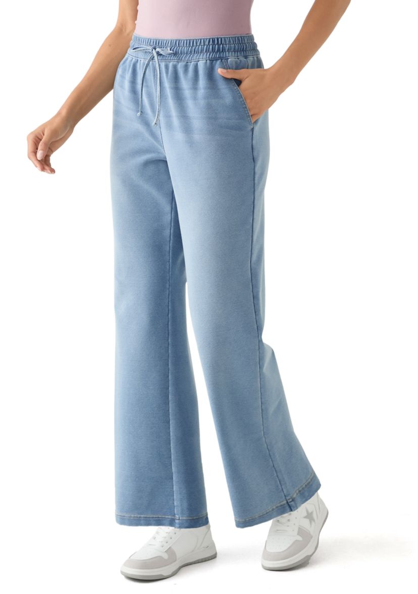 Womens Ultra Cozy Denim Pull On Pants