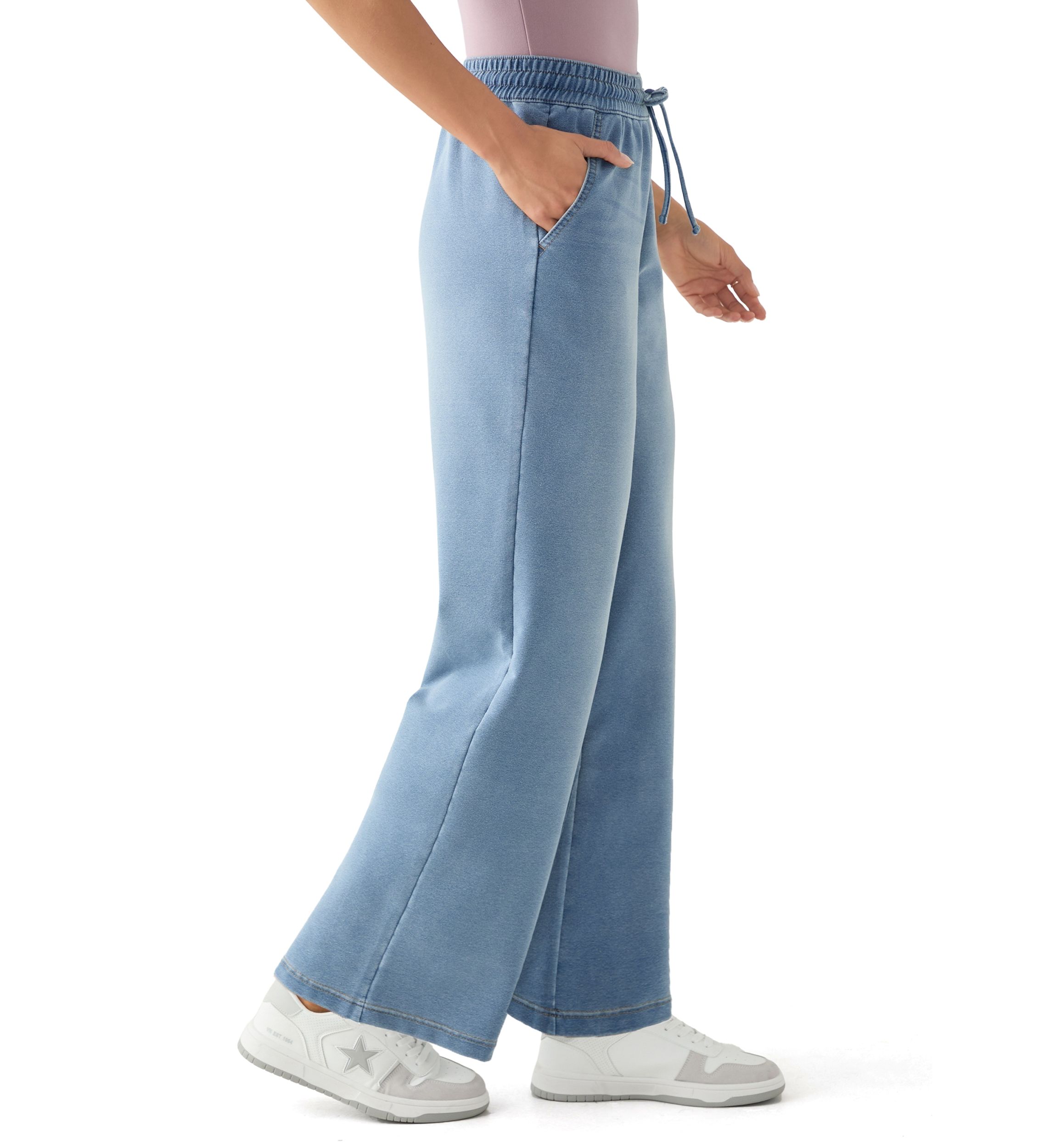Womens Ultra Cozy Denim Pull On Pants