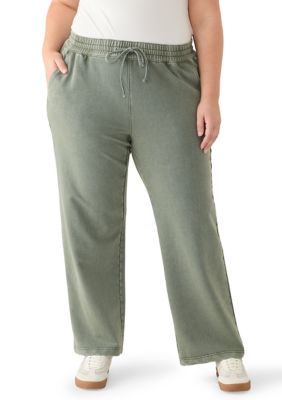 Vanilla Star Women's Plus Size Knit Denim Pants