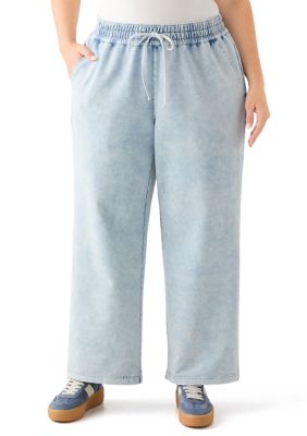 Vanilla Star Women's Plus Size Cozy Pull-On Jeans, 0X
