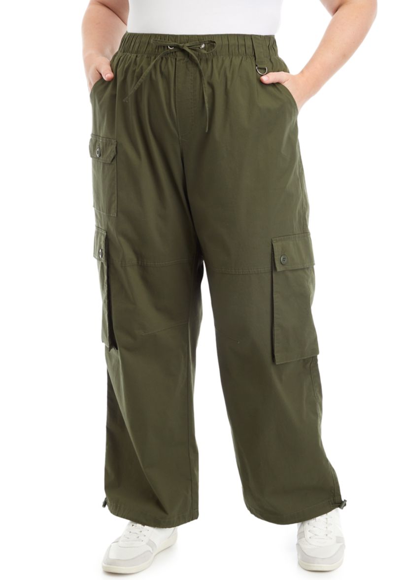 Plus Size Cargo Parachute Pants