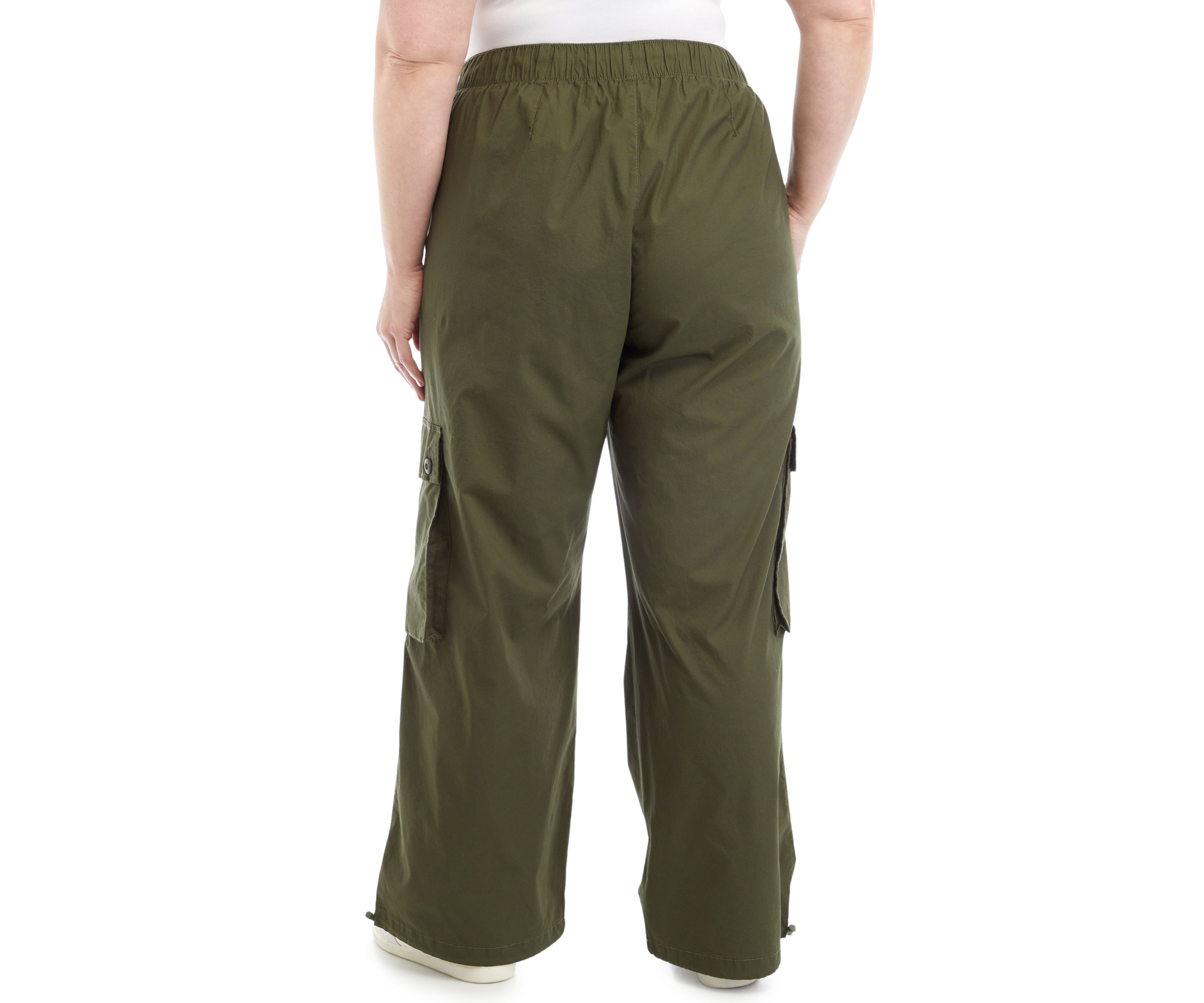 Plus Size Cargo Parachute Pants