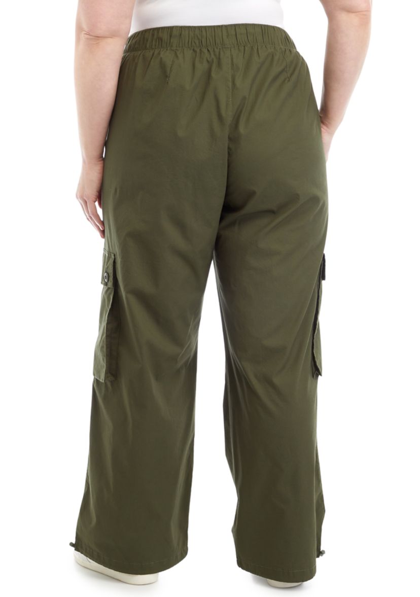 Plus Size Cargo Parachute Pants