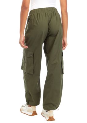 Juniors' Cargo Parachute Pants