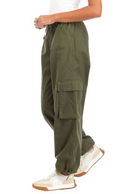 Juniors' Cargo Parachute Pants