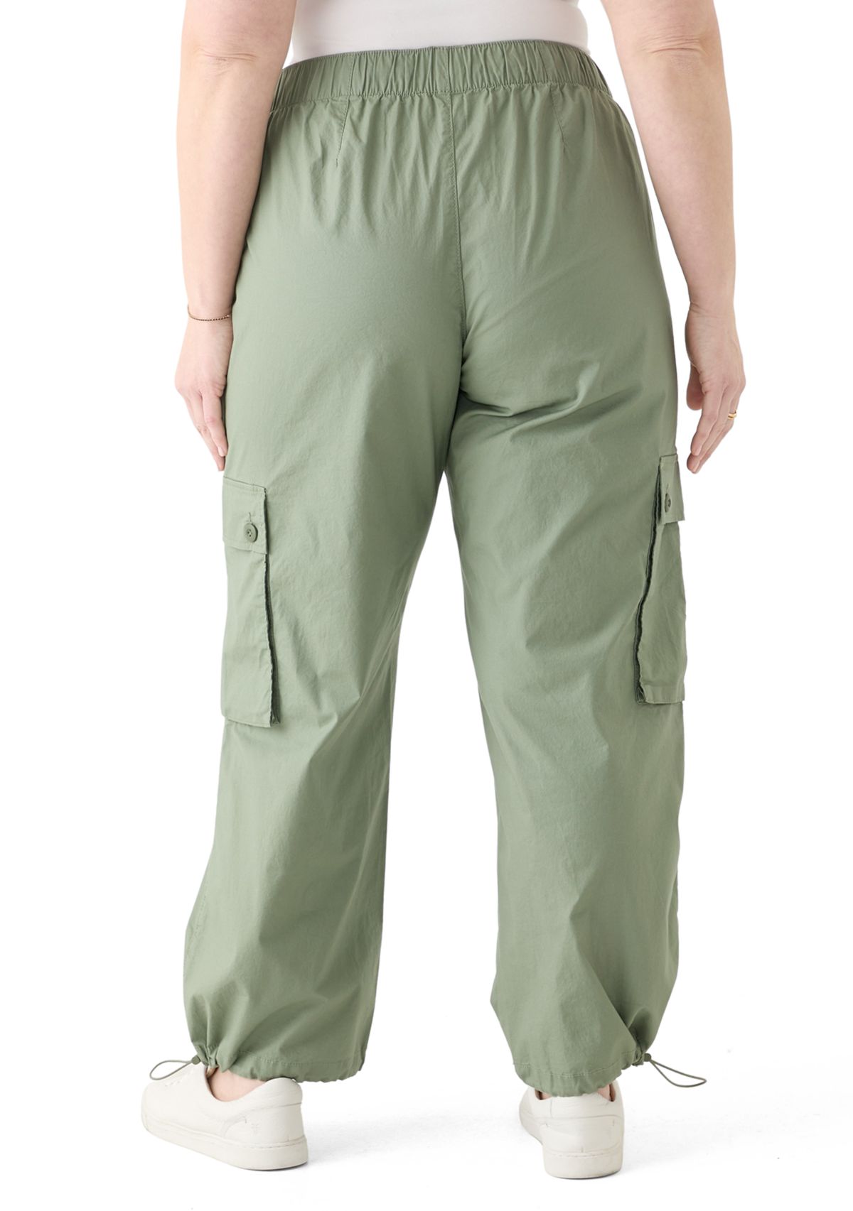 Plus Size Cargo Parachute Pants
