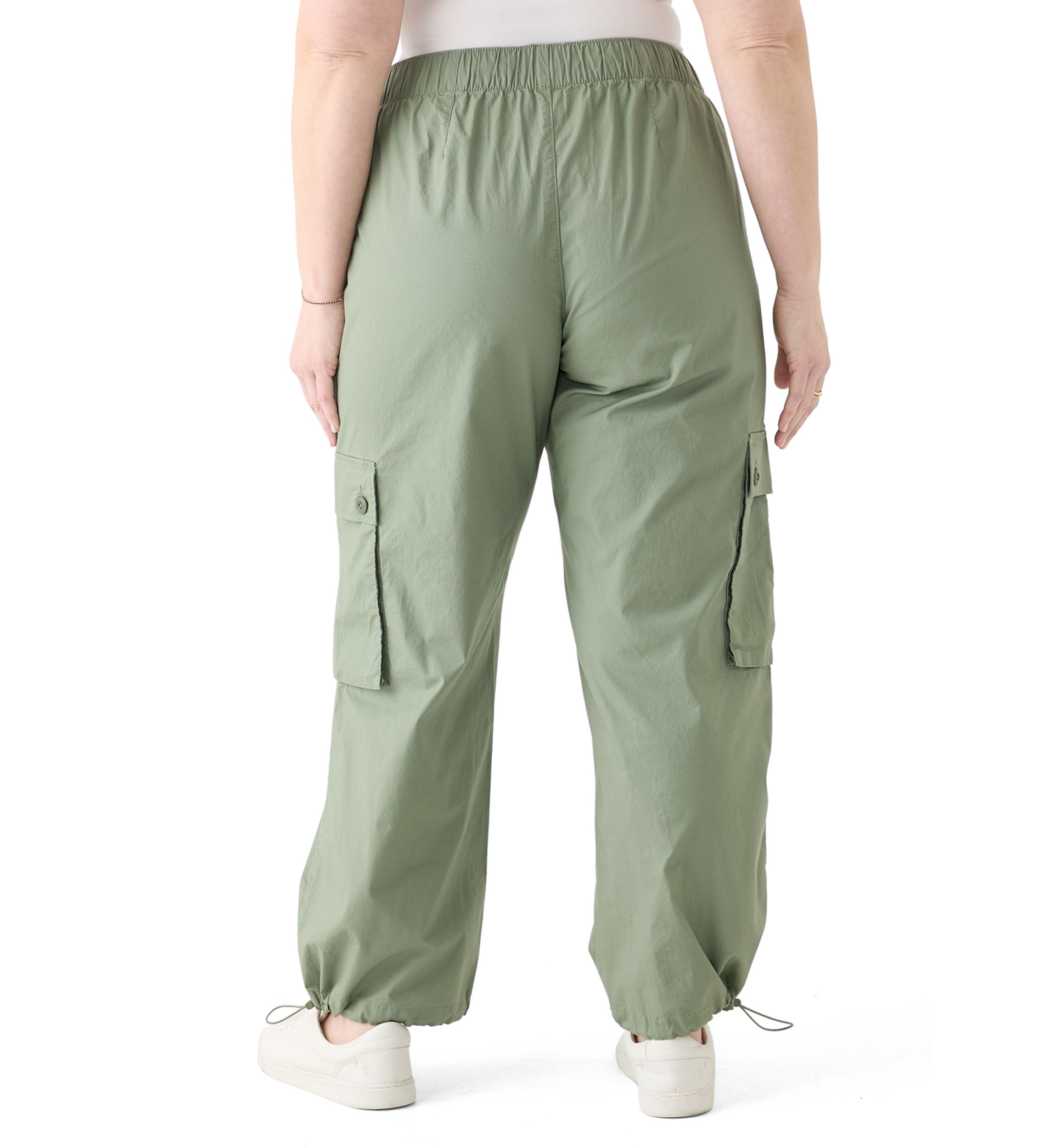 Plus Size Cargo Parachute Pants