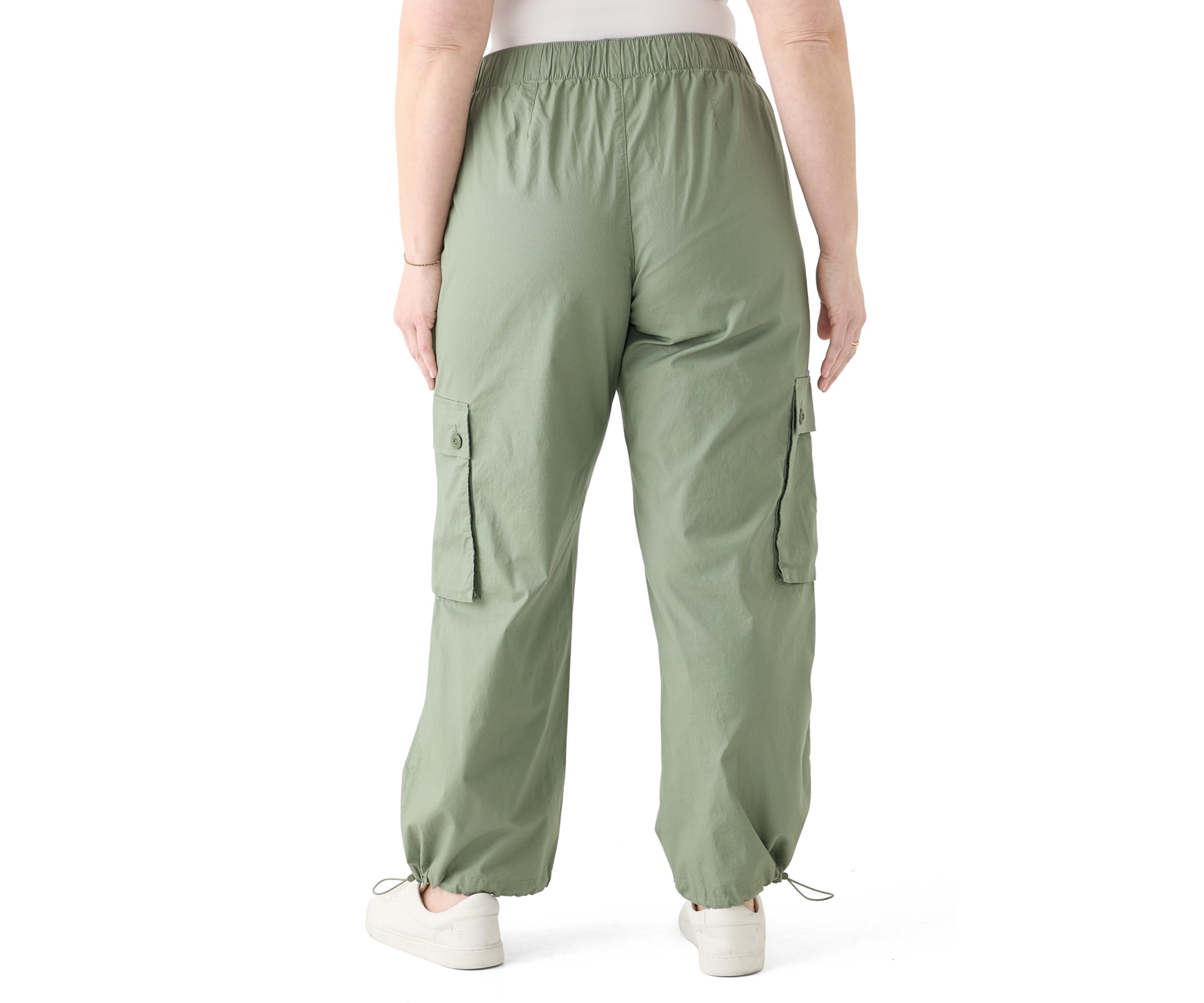 Plus Size Cargo Parachute Pants