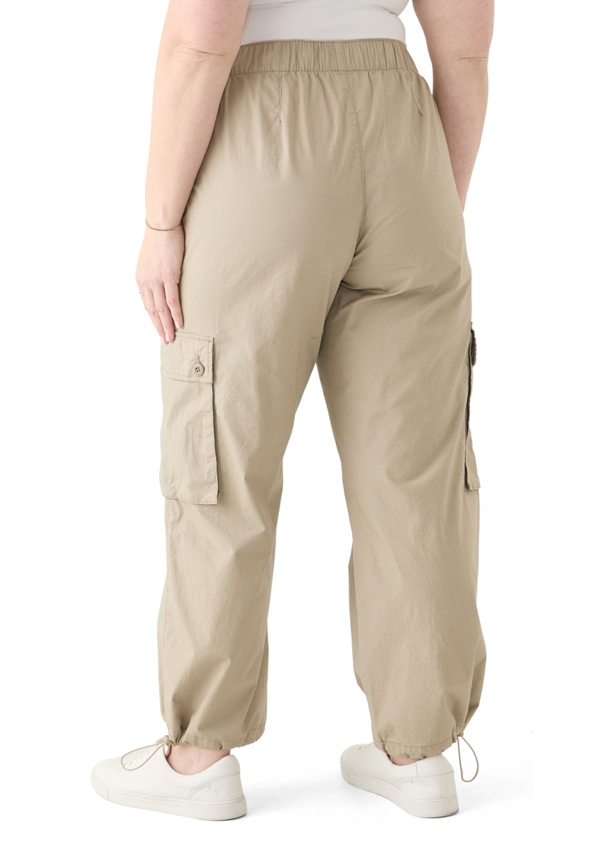 Plus Size Cargo Parachute Pants