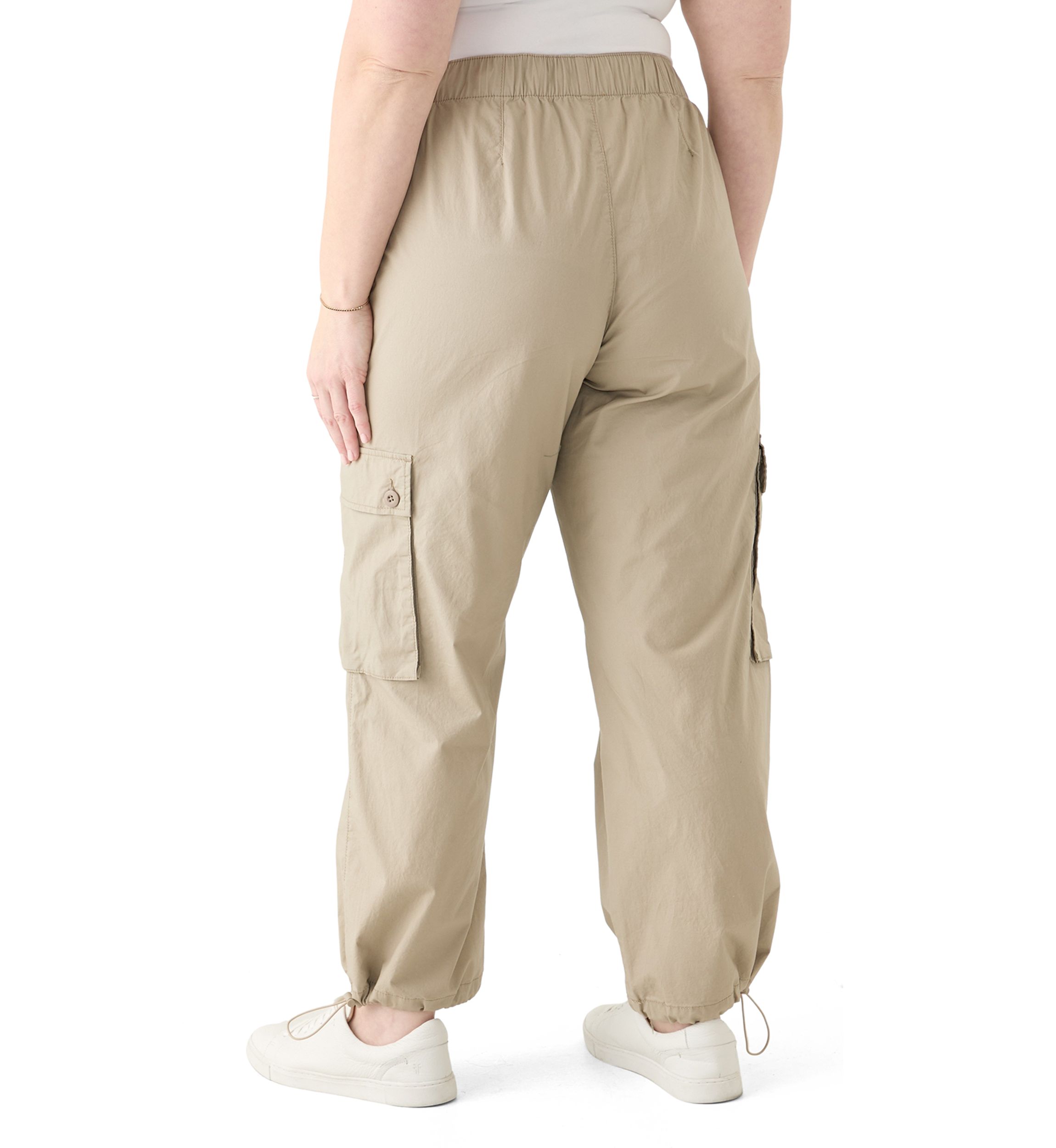 Plus Size Cargo Parachute Pants