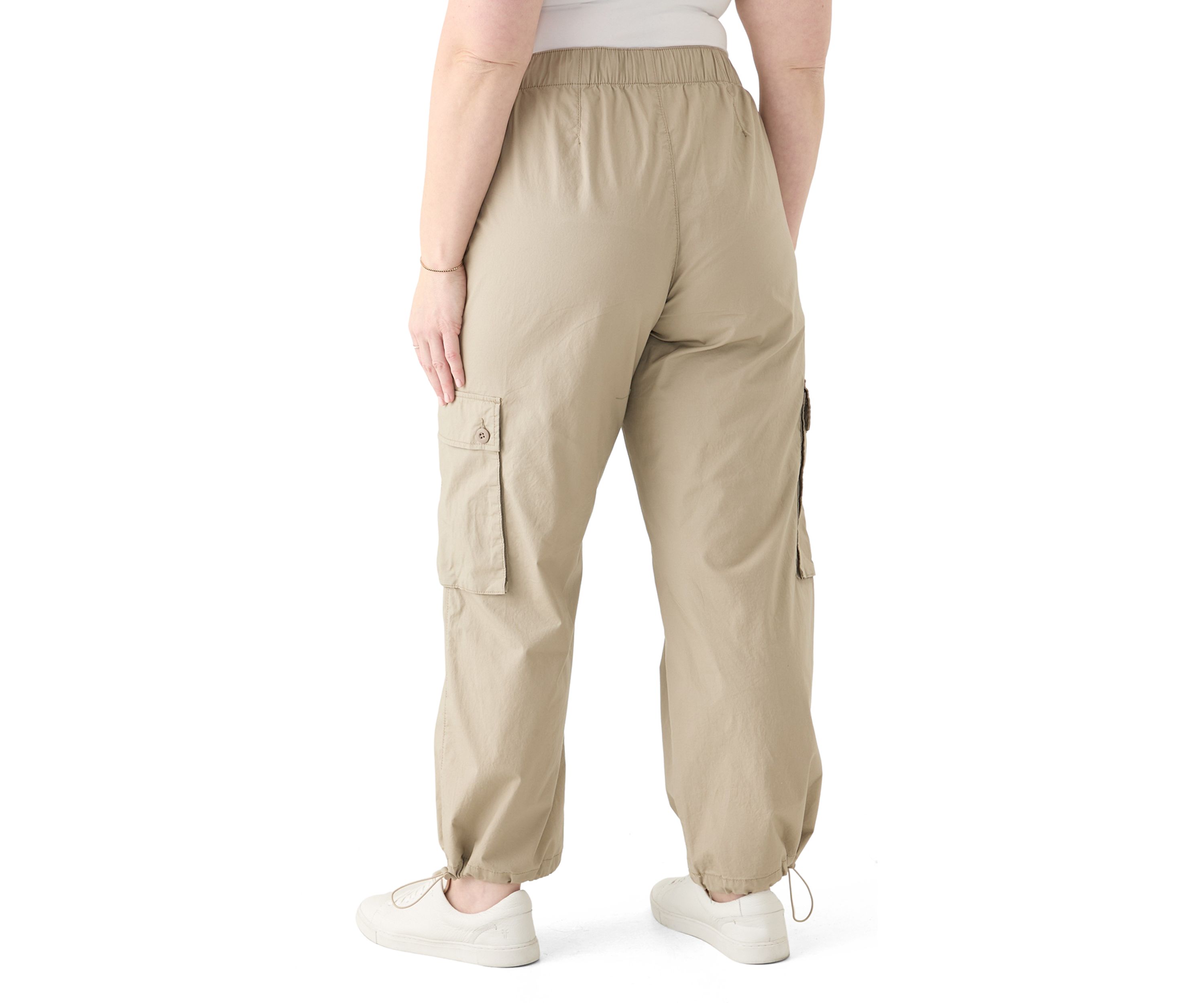 Plus Size Cargo Parachute Pants