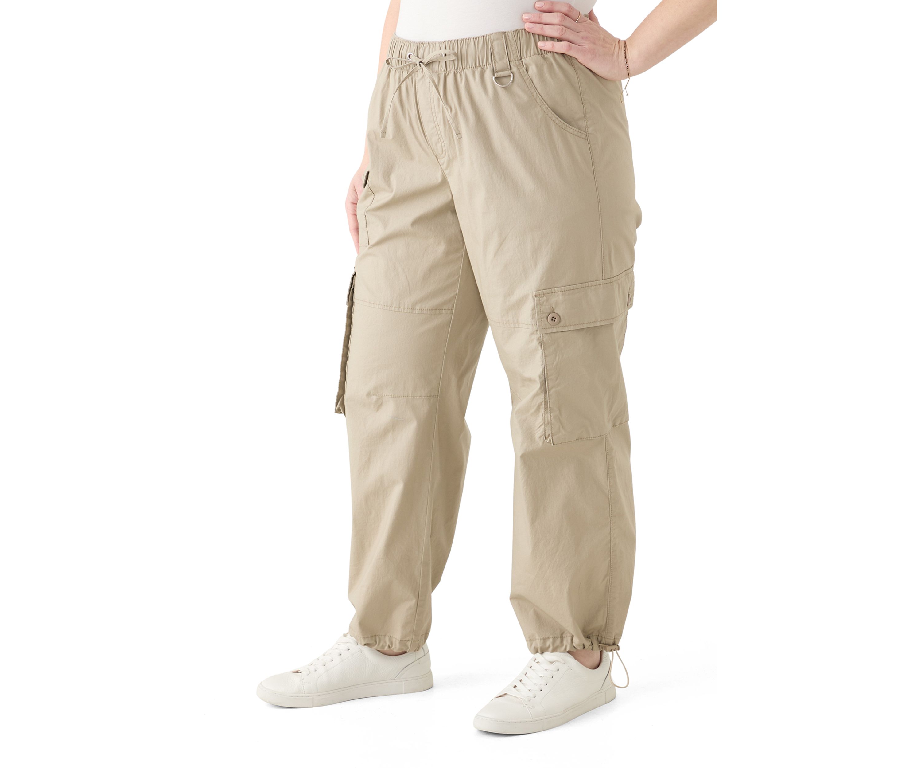 Plus Size Cargo Parachute Pants