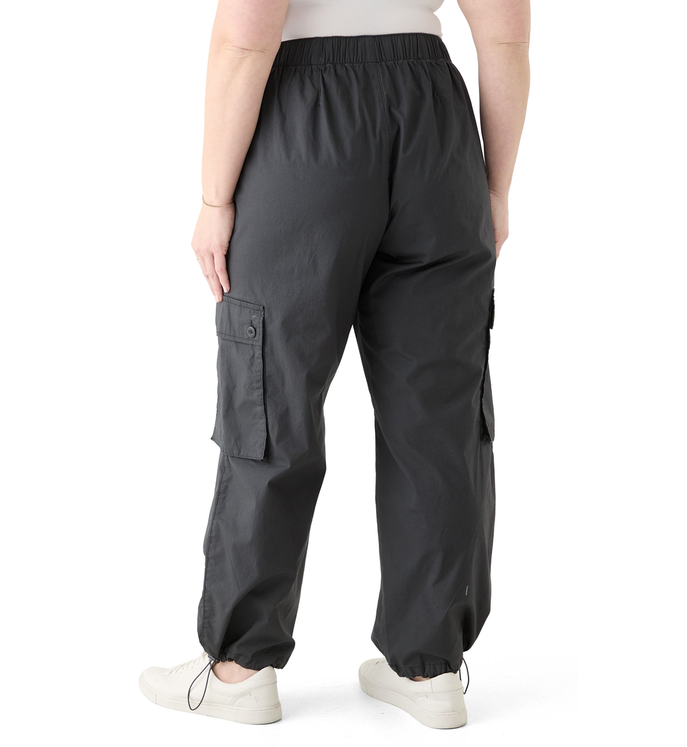 Plus Size Cargo Parachute Pants