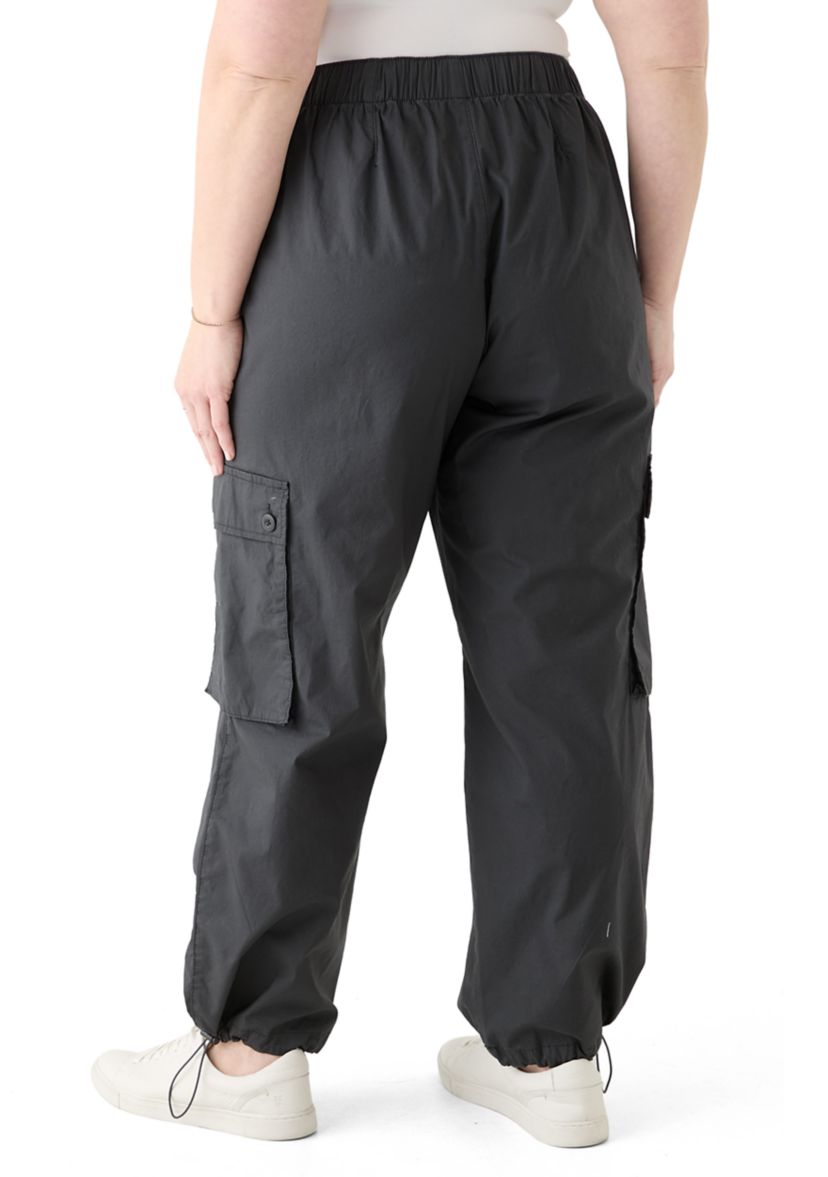 Plus Size Cargo Parachute Pants